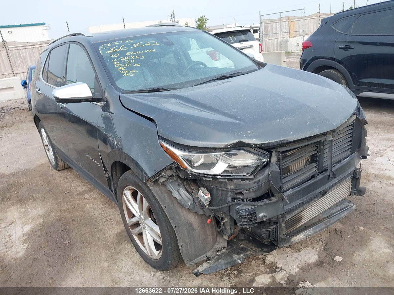 2GNAXYEX3L6216853 · 2020 CHEVROLET EQUINOX PREMIER