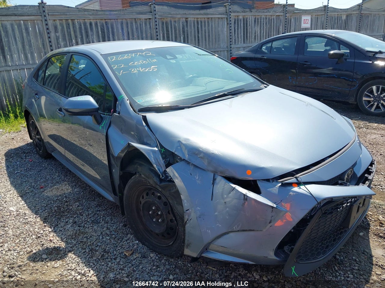 5YFBPMBE9NP314005 · 2022 TOYOTA COROLLA LE