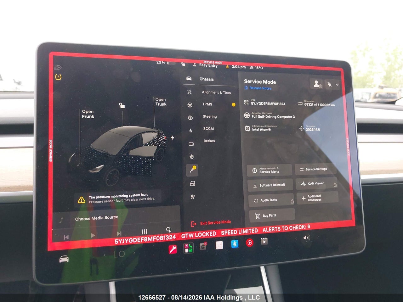5YJYGDEF8MF081324 · 2021 TESLA MODEL Y · 7/22
