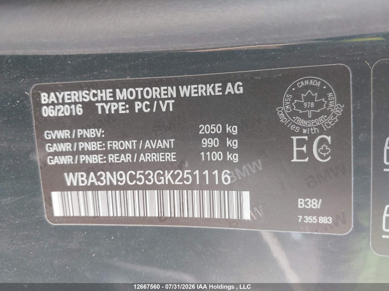 WBA3N9C53GK251116 · 2016 BMW 428I XDRIVE · 9/22