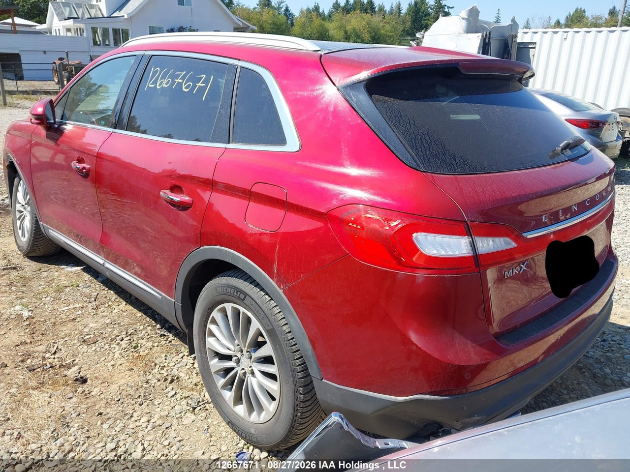 2LMTJ8KR8GBL26884 · 2016 LINCOLN MKX SELECT · 3/24