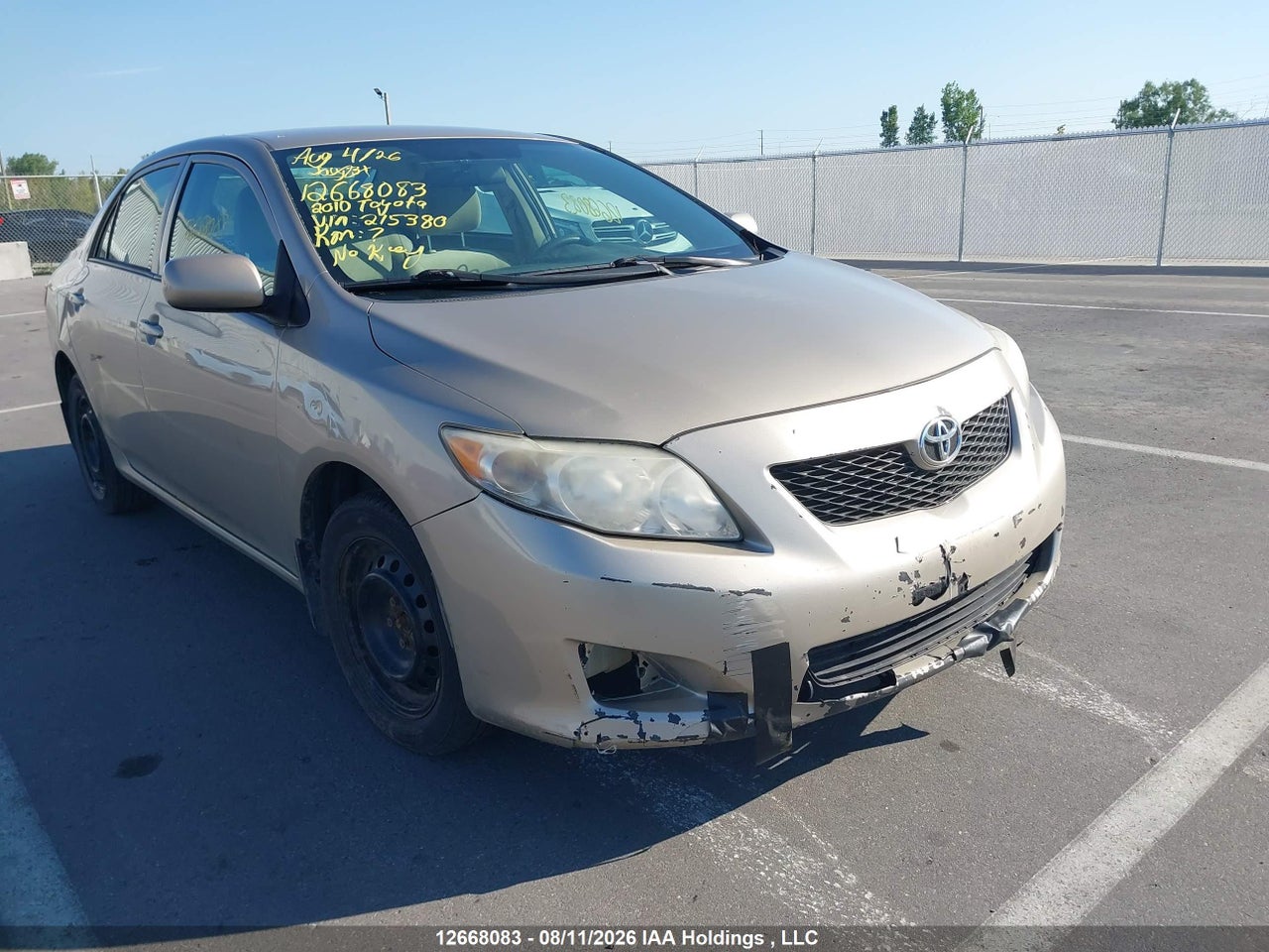 2T1BU4EE2AC215380 · 2010 TOYOTA COROLLA CE