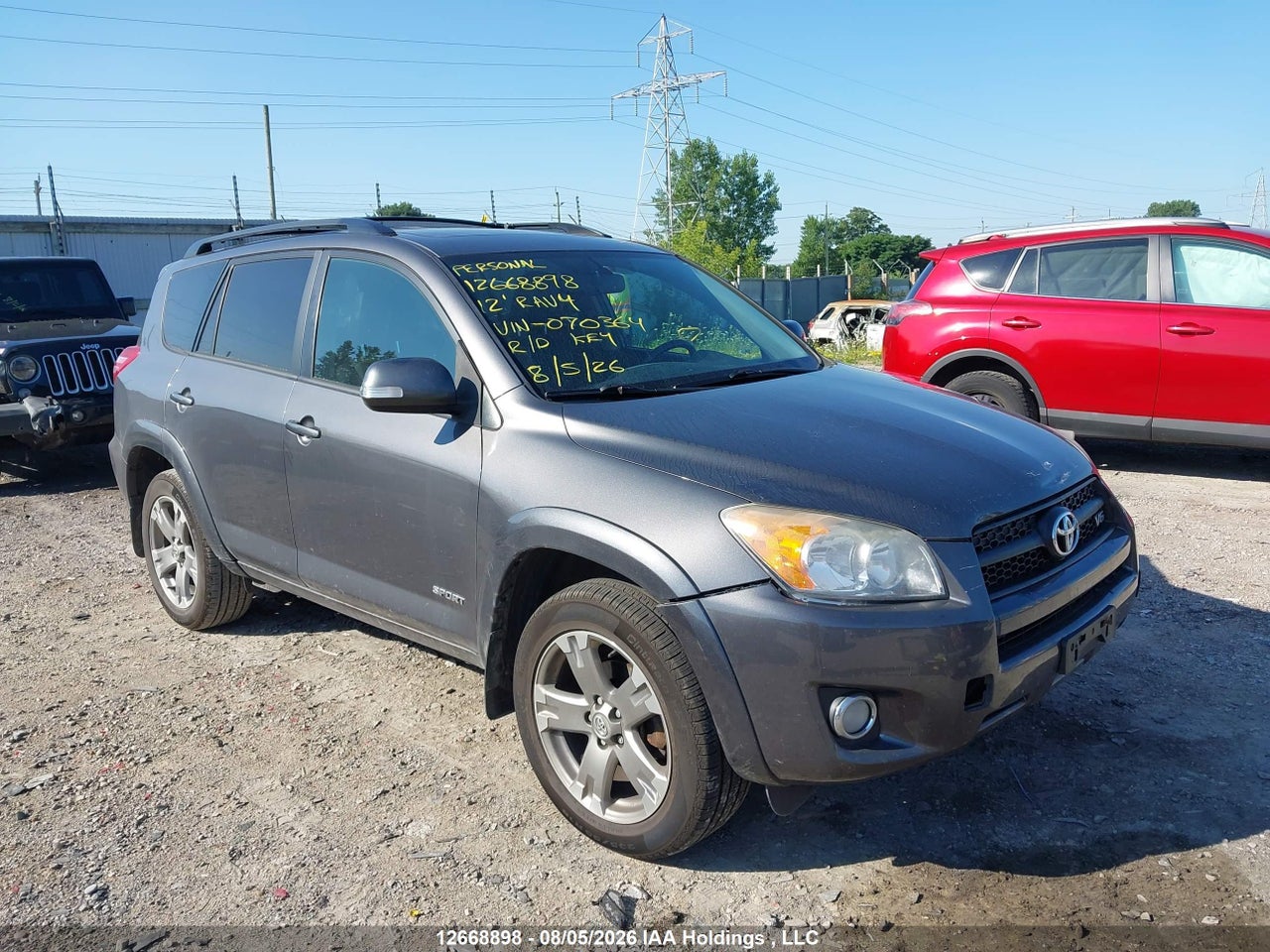 2T3RK4DV3CW070364 · 2012 TOYOTA RAV4 SPORT