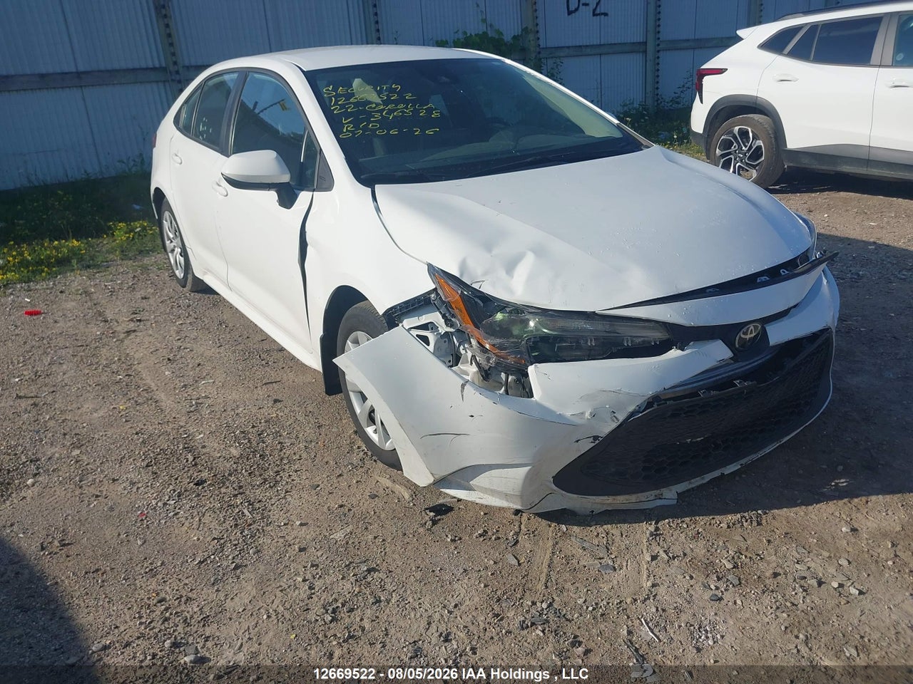 5YFBPMBE3NP346528 · 2022 TOYOTA COROLLA LE