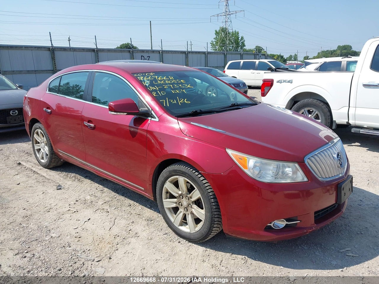 1G4GK5EG7AF293336 · 2010 BUICK LACROSSE CXL