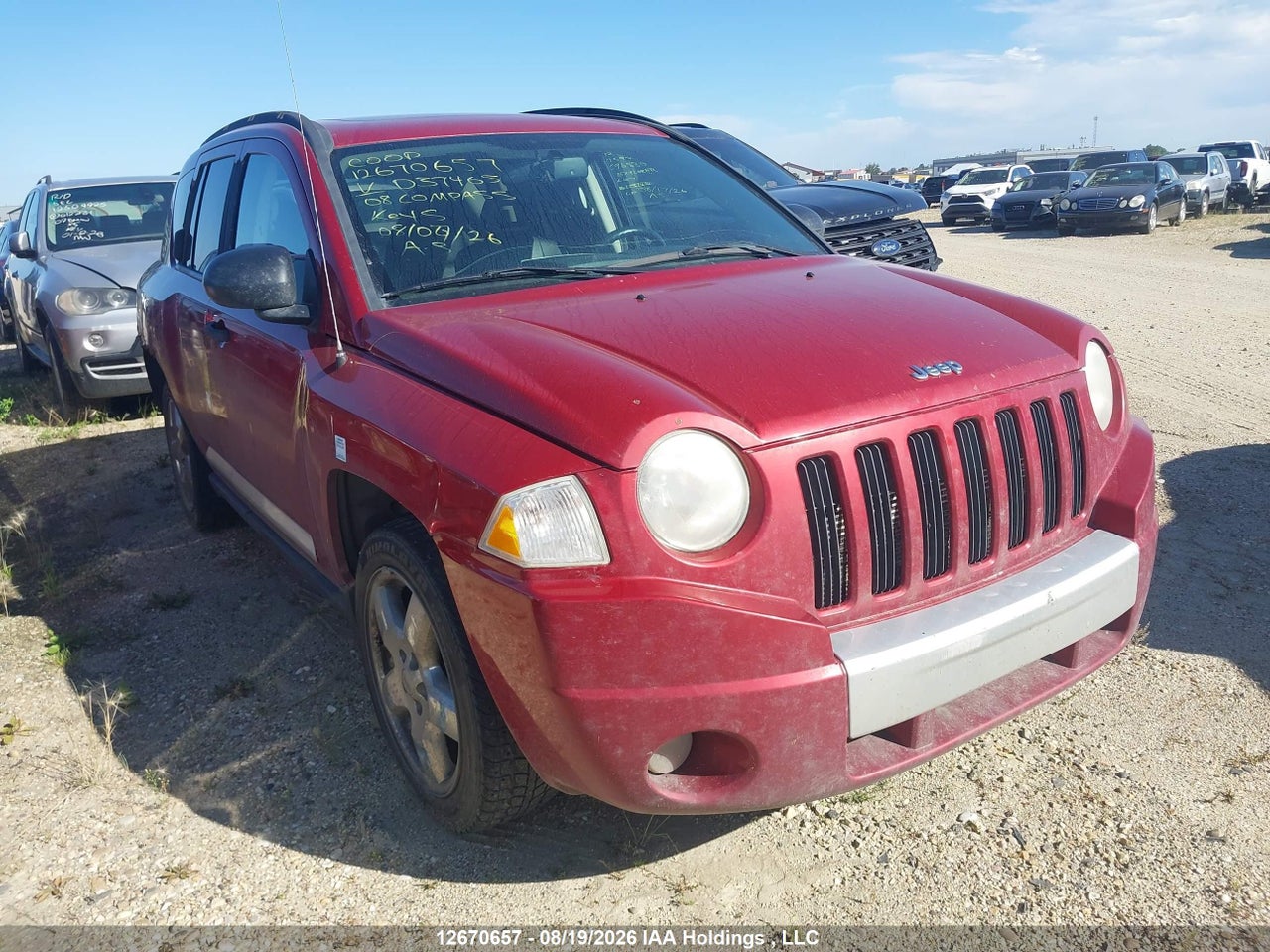 1J8FF57W88D639465 · 2008 JEEP COMPASS LIMITED