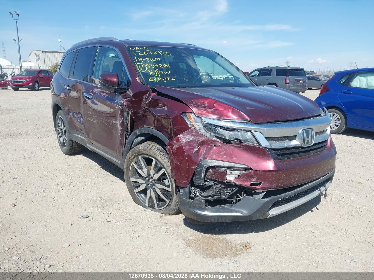 5FNYF6H65KB507204 · 2019 HONDA PILOT TOURING