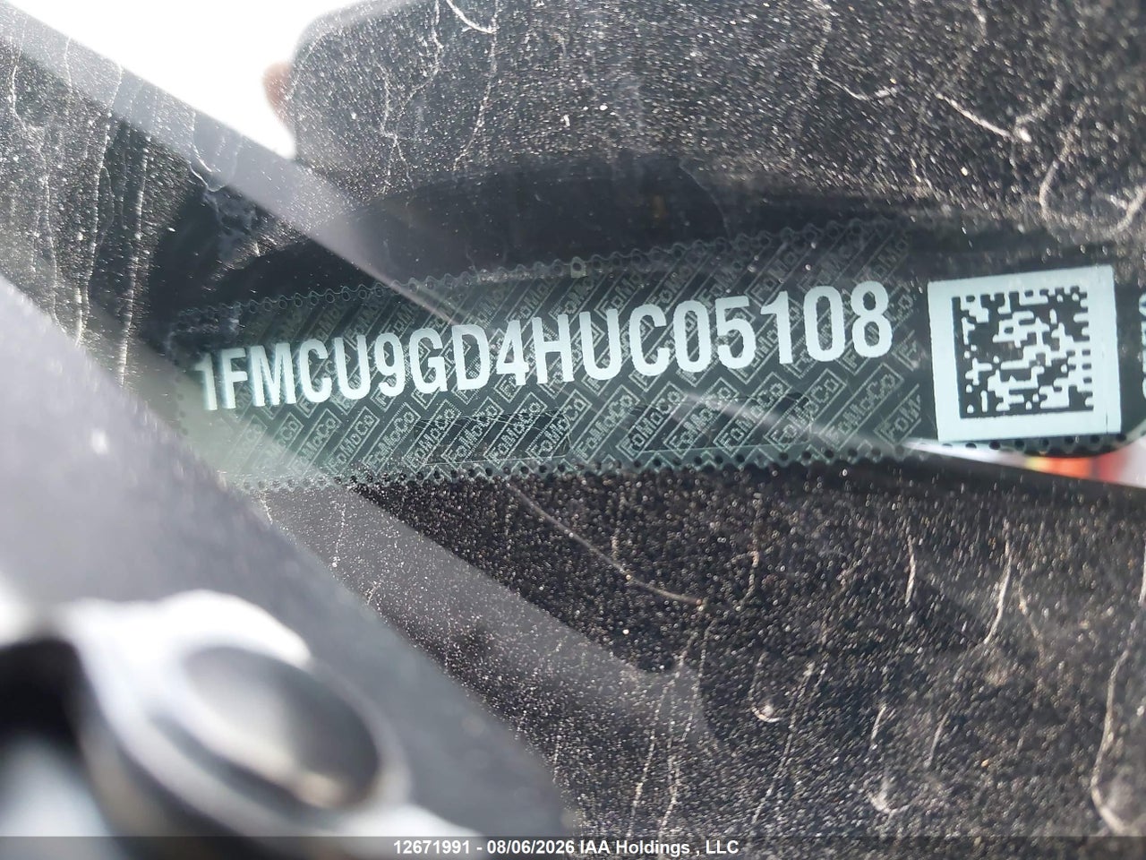 1FMCU9GD4HUC05108 · 2017 FORD ESCAPE SE · 9/19
