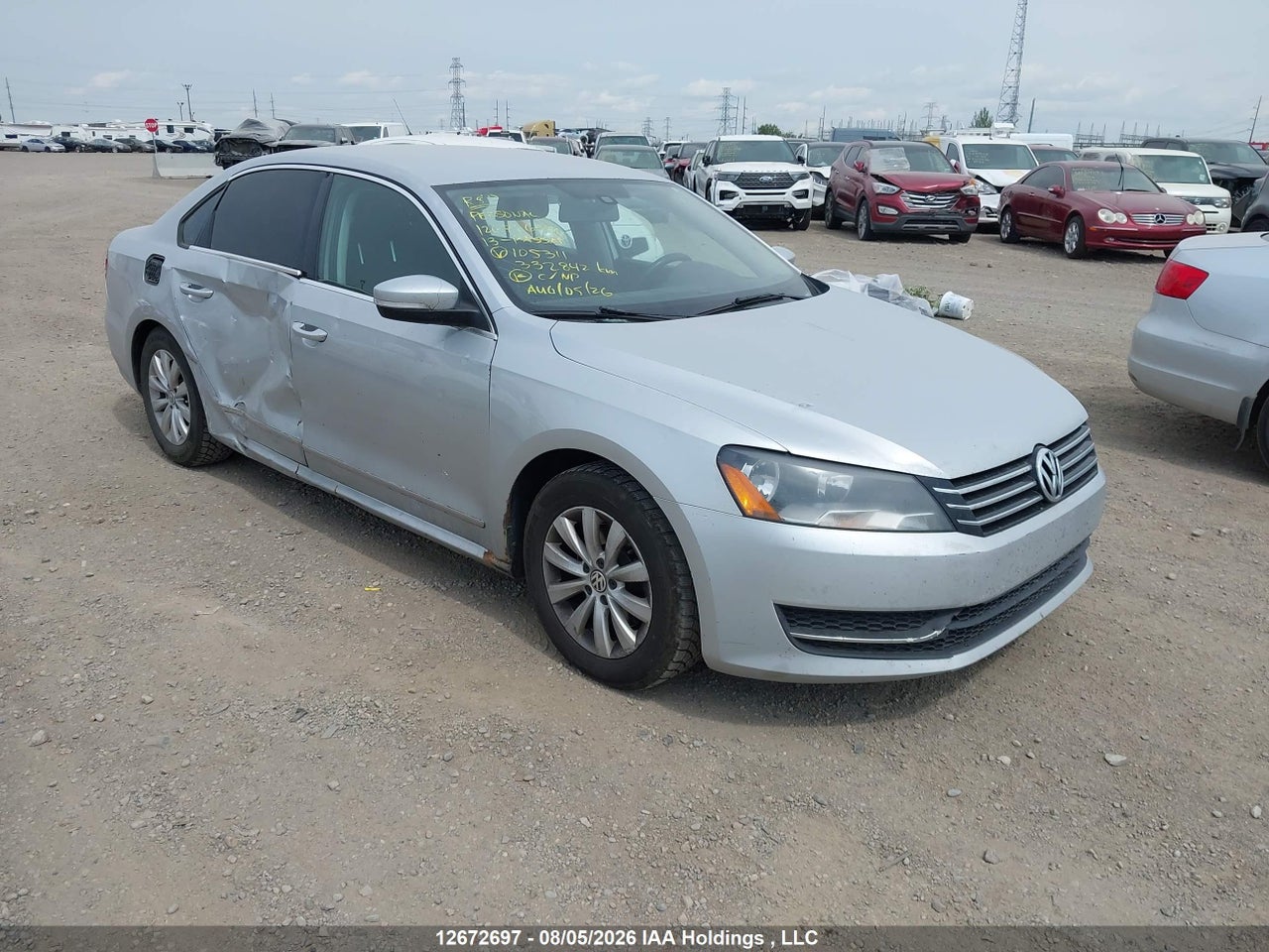 2013 VOLKSWAGEN PASSAT S