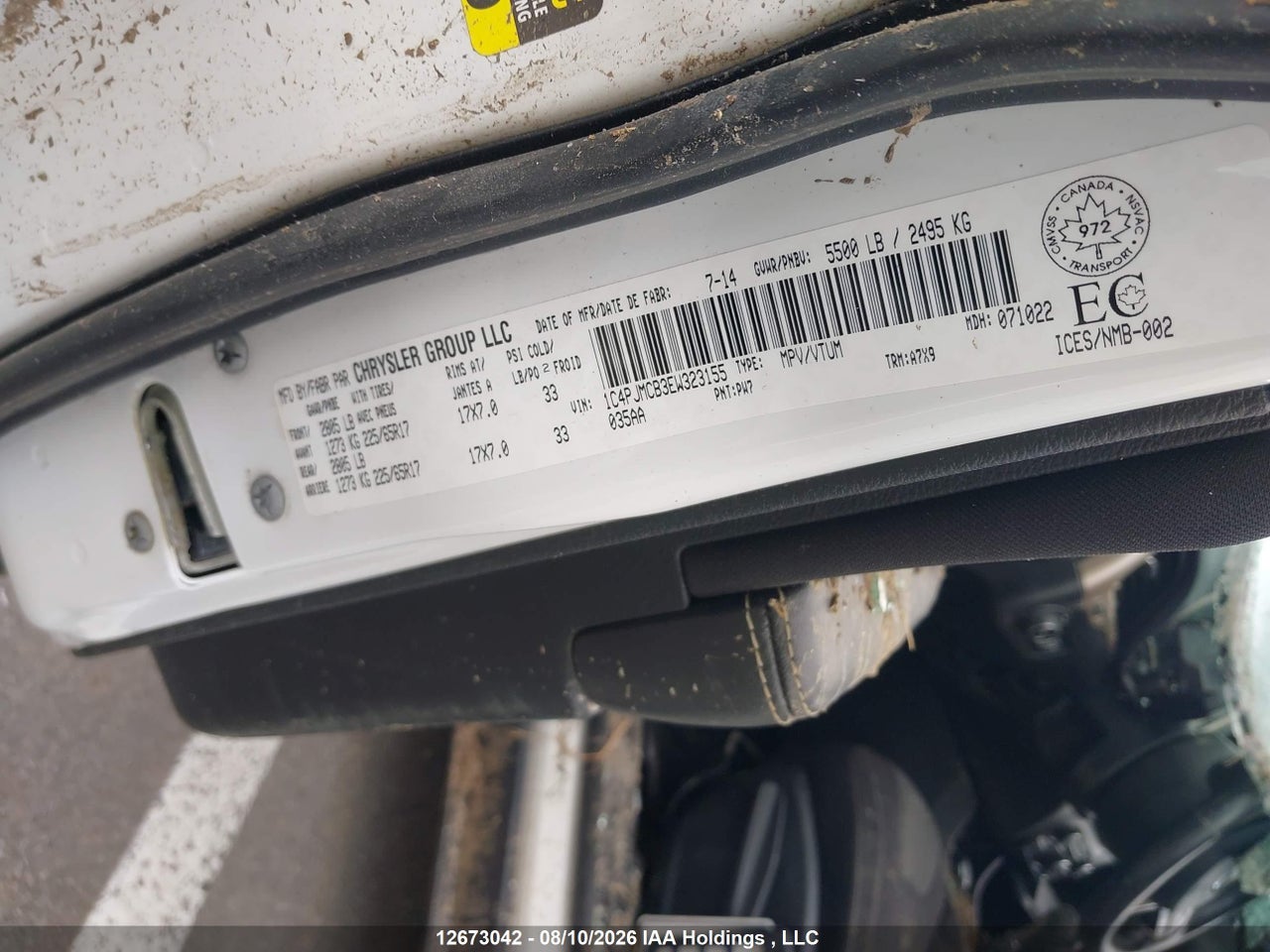 1C4PJMCB3EW323155 · 2014 JEEP CHEROKEE NORTH · 9/23