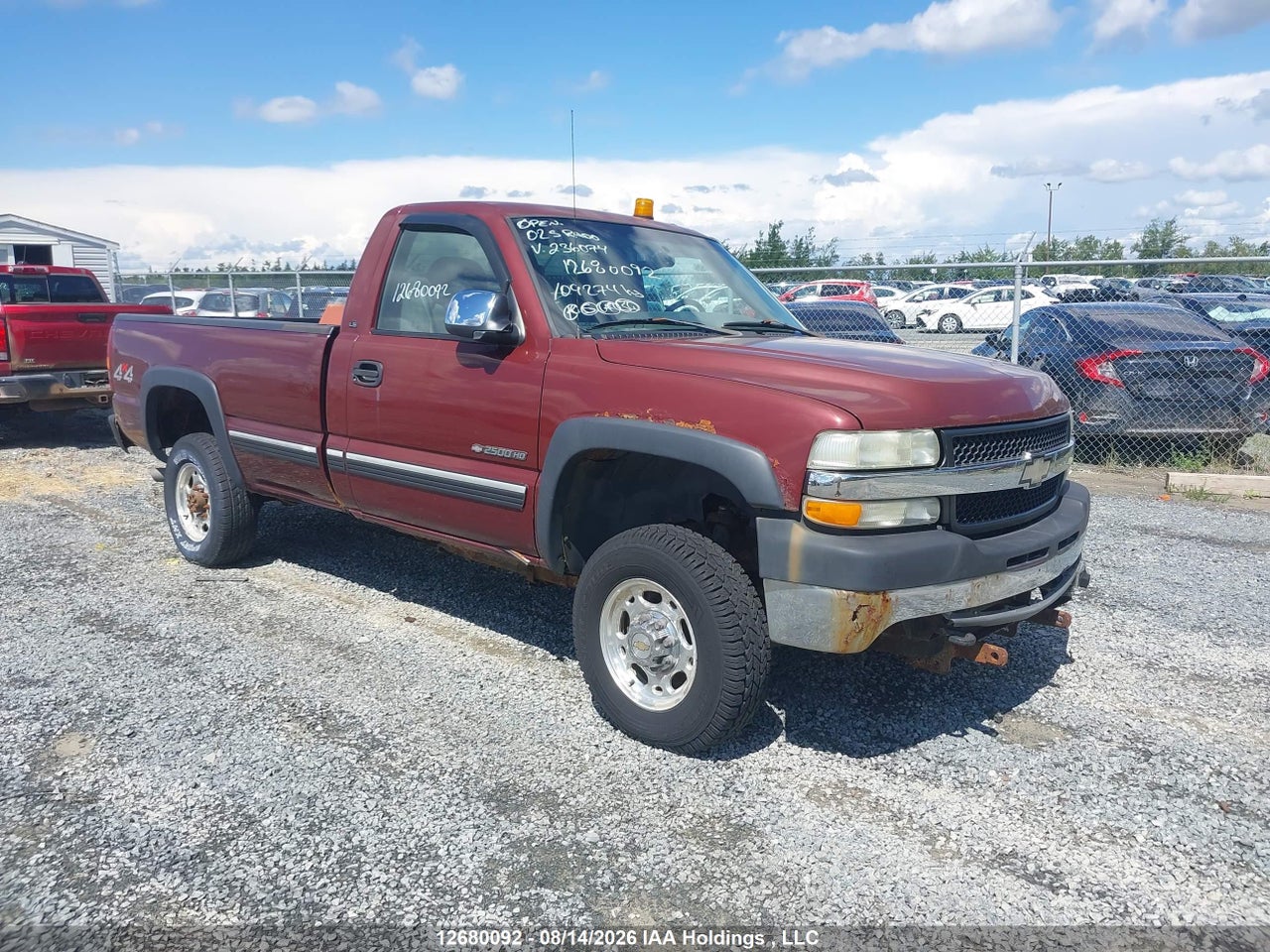 1GCHK24U72E236074 · 2002 CHEVROLET SILVERADO K2500 HEAVY DUTY