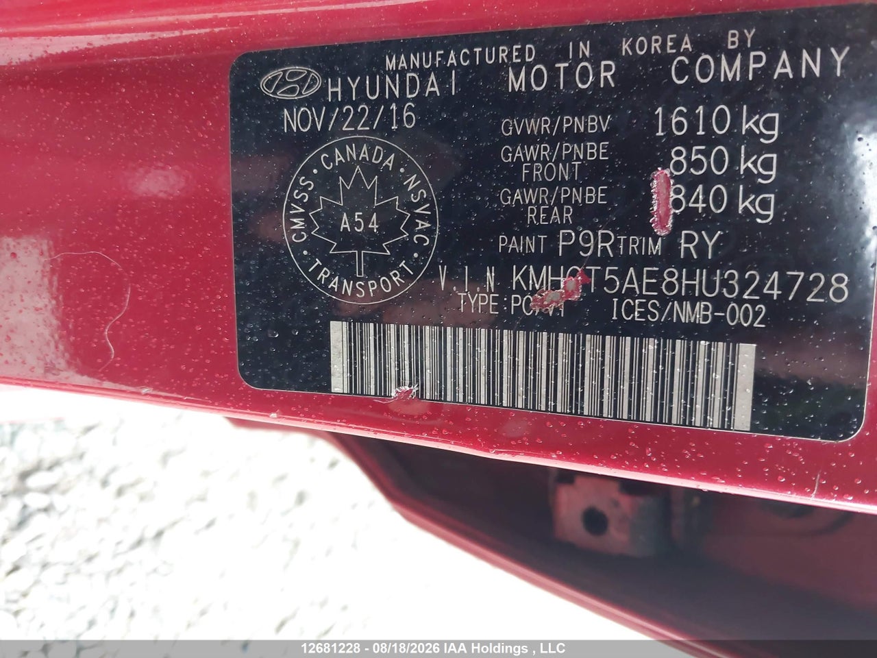 KMHCT5AE8HU324728 · 2017 HYUNDAI ACCENT LE · 9/21