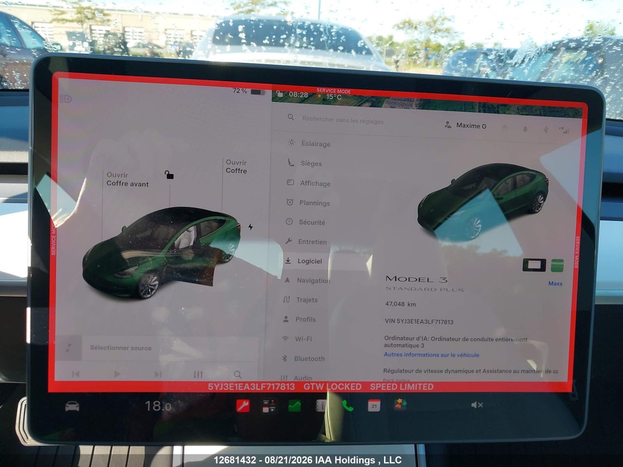 5YJ3E1EA3LF717813 · 2020 TESLA MODEL 3 STANDARD RANGE PLUS · 7/18