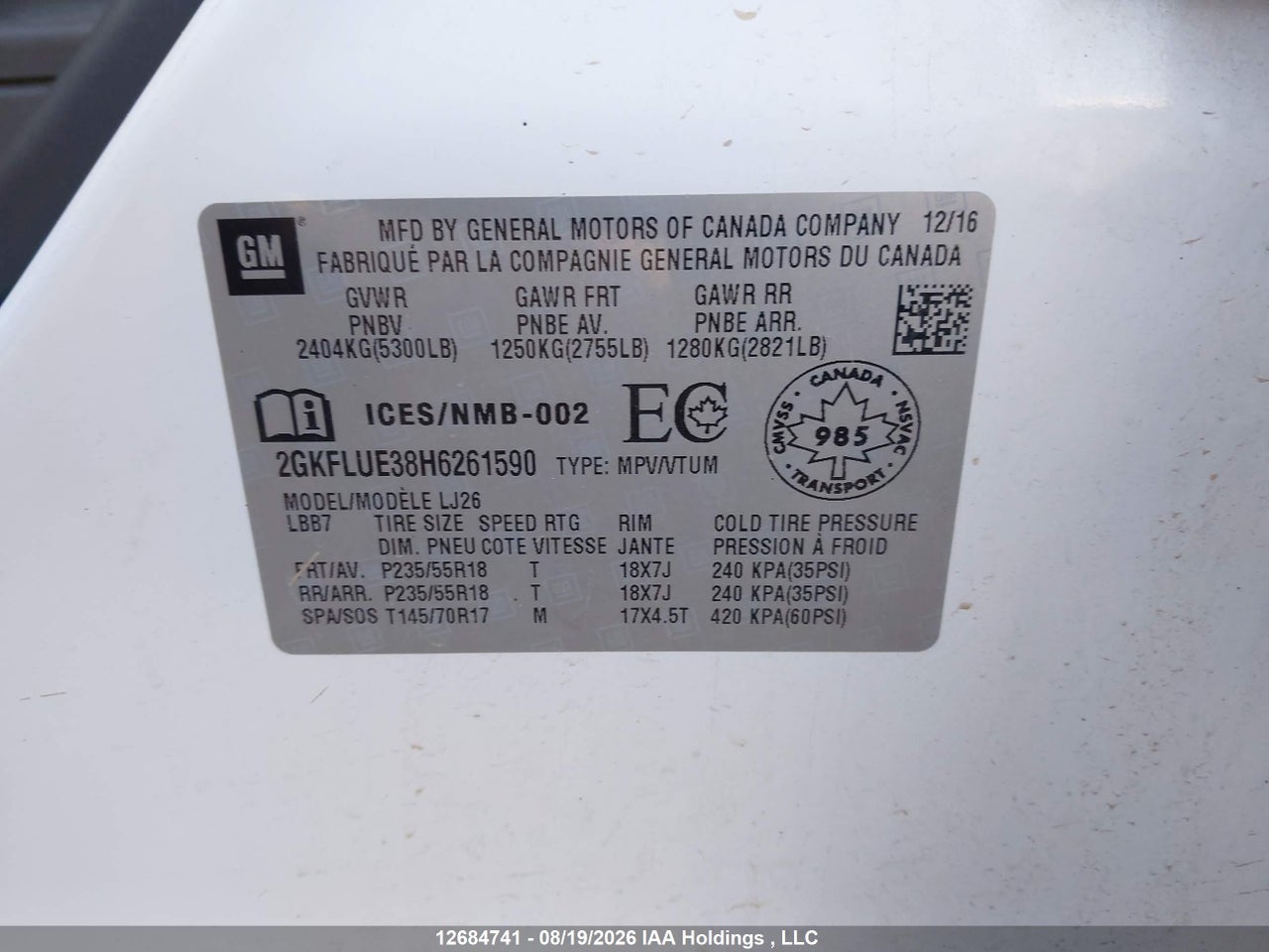 2GKFLUE38H6261590 · 2017 GMC TERRAIN SLT · 9/18