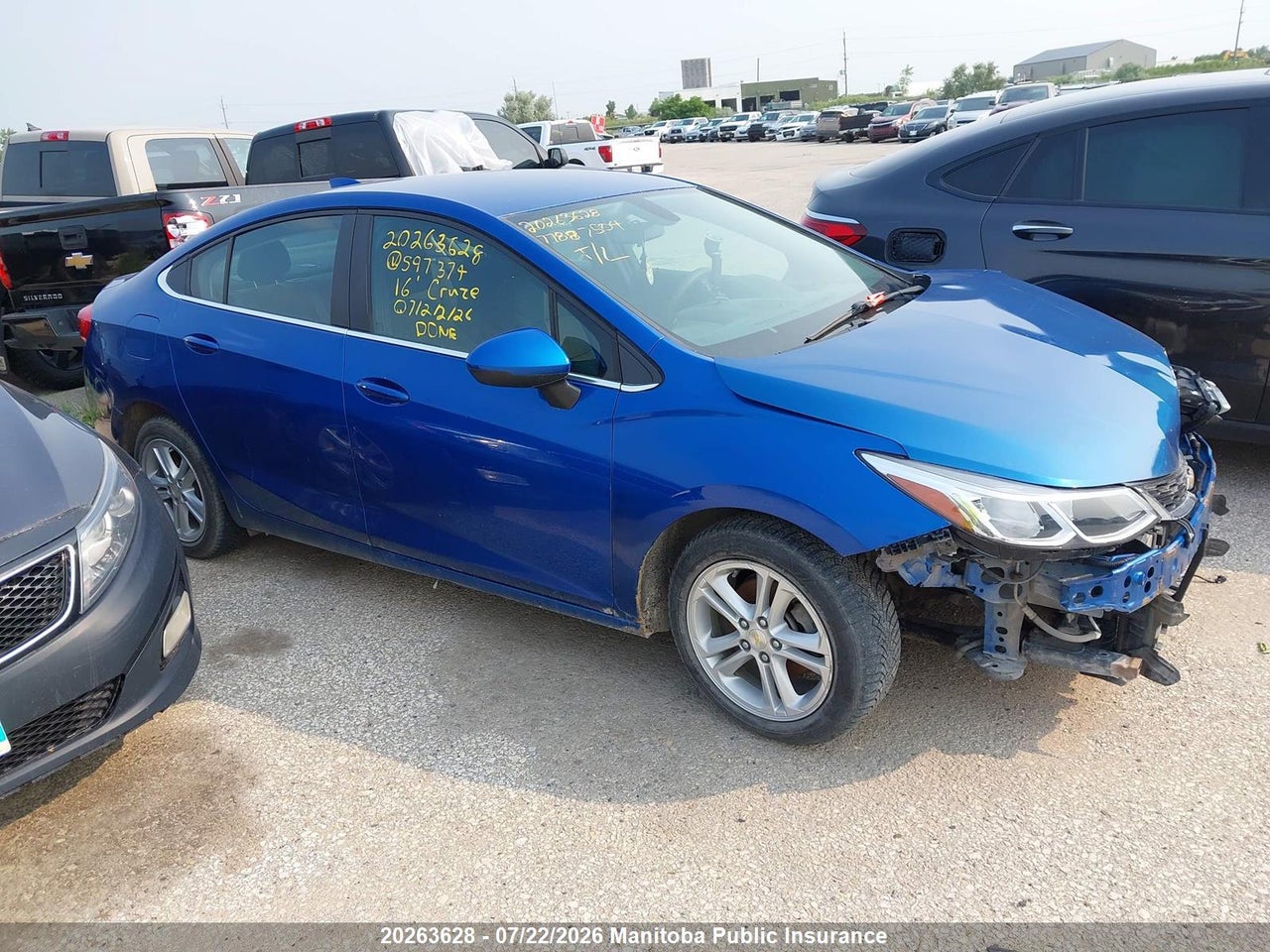3G1BE5SM5GS597374 · 2016 CHEVROLET CRUZE LT TURBO