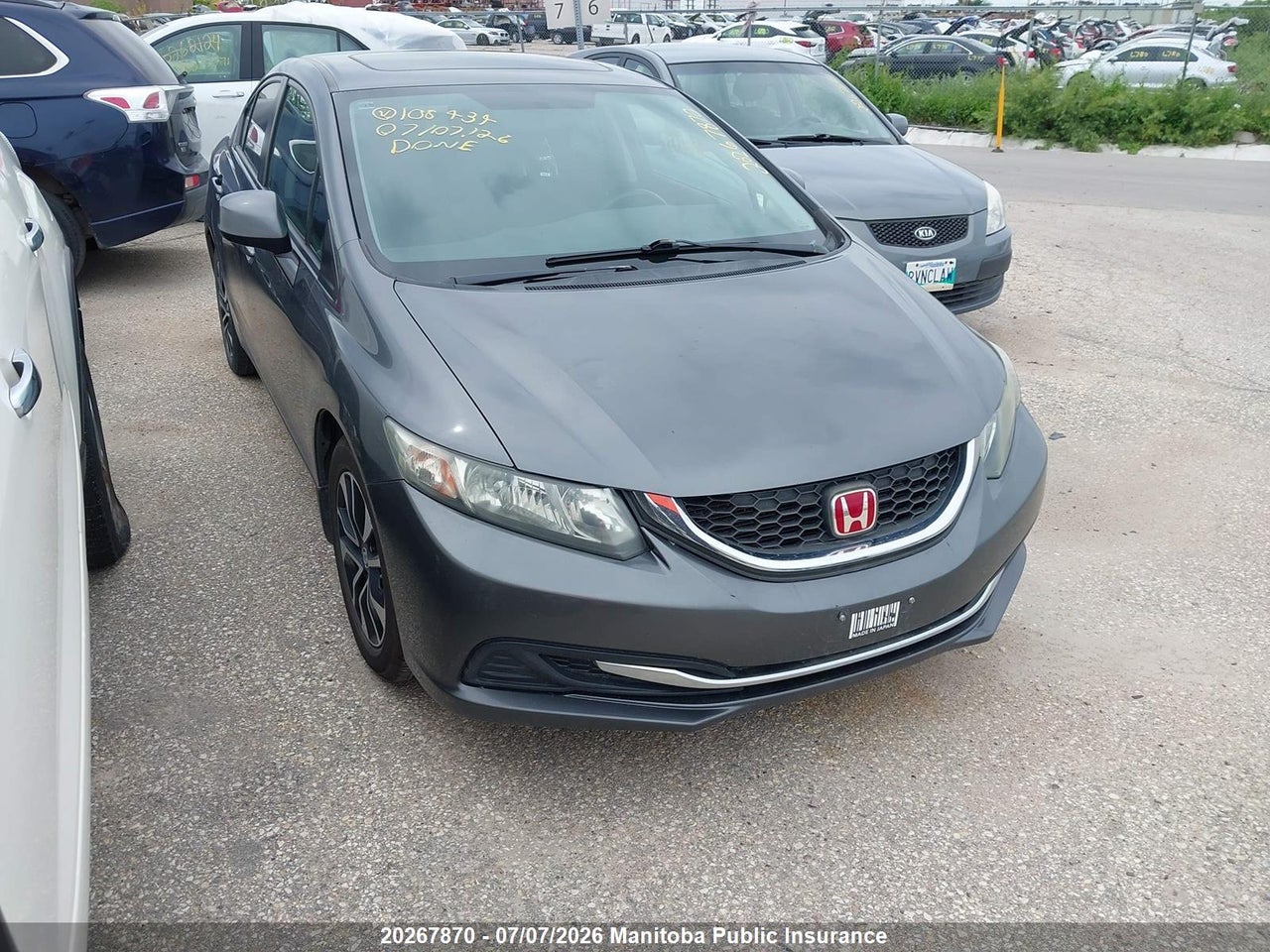 2HGFB2F54DH108434 · 2013 HONDA CIVIC EX