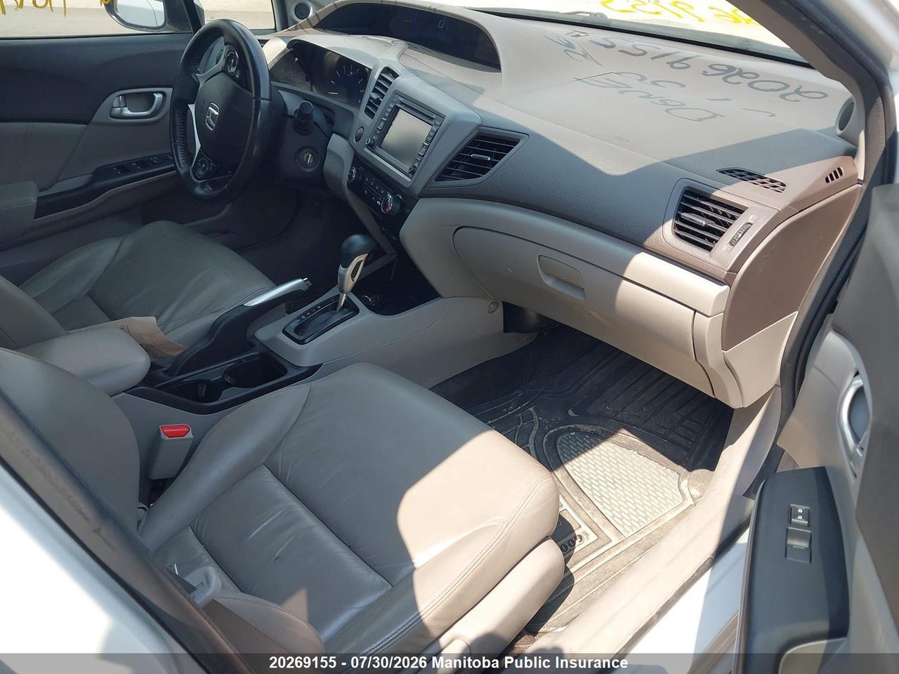 2HGFB2F93CH007242 · 2012 HONDA CIVIC DX · 5/16