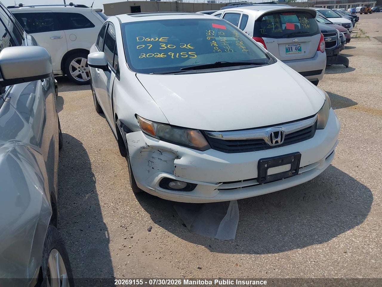 2HGFB2F93CH007242 · 2012 HONDA CIVIC DX