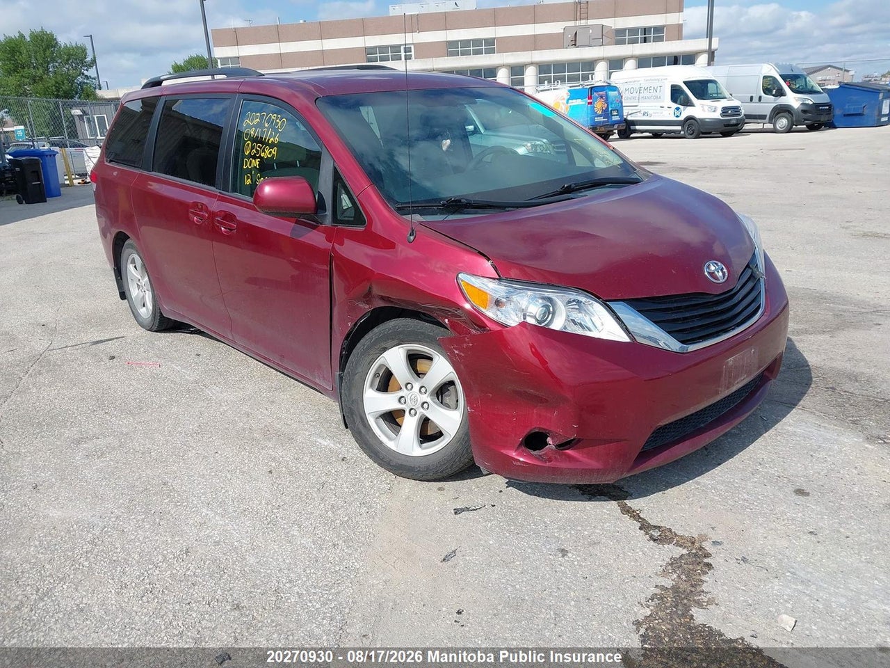 5TDKK3DC9CS256809 · 2012 TOYOTA SIENNA LE V6