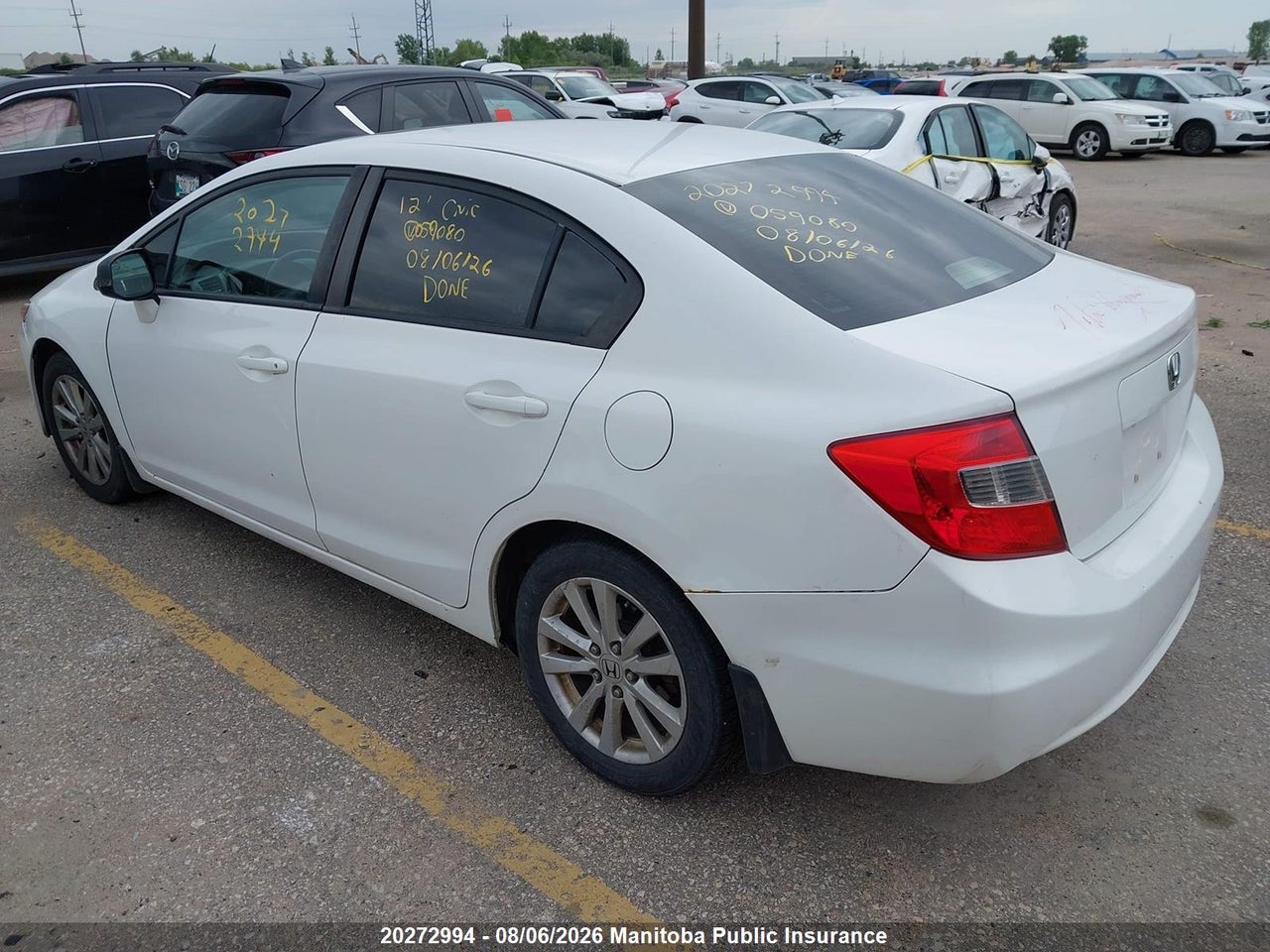 2HGFB2F53CH059080 · 2012 HONDA CIVIC LX · 3/17