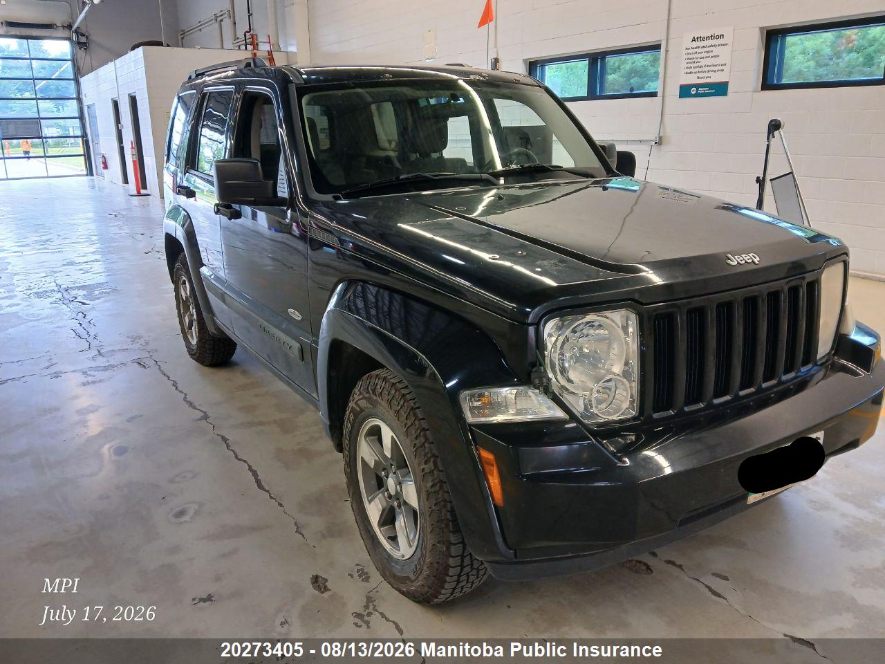 1J8GN28K68W166610 · 2008 JEEP LIBERTY SPORT