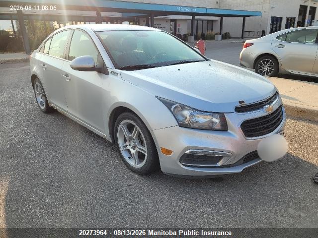 1G1PE5SBXG7103786 · 2016 CHEVROLET CRUZE LT TURBO