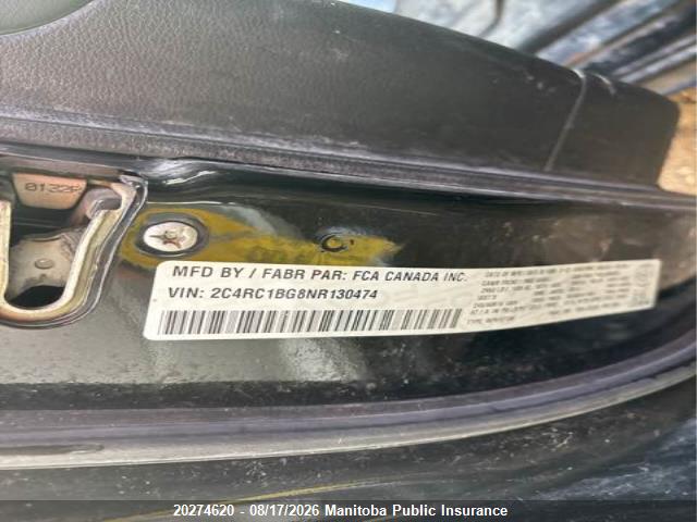 2C4RC1BG8NR130474 · 2022 CHRYSLER PACIFICA TOURING-L · 9/13