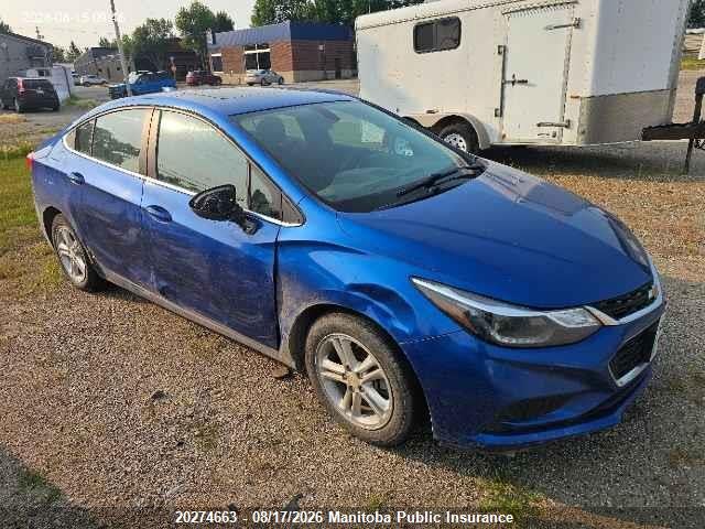 2017 CHEVROLET CRUZE LT TURBO