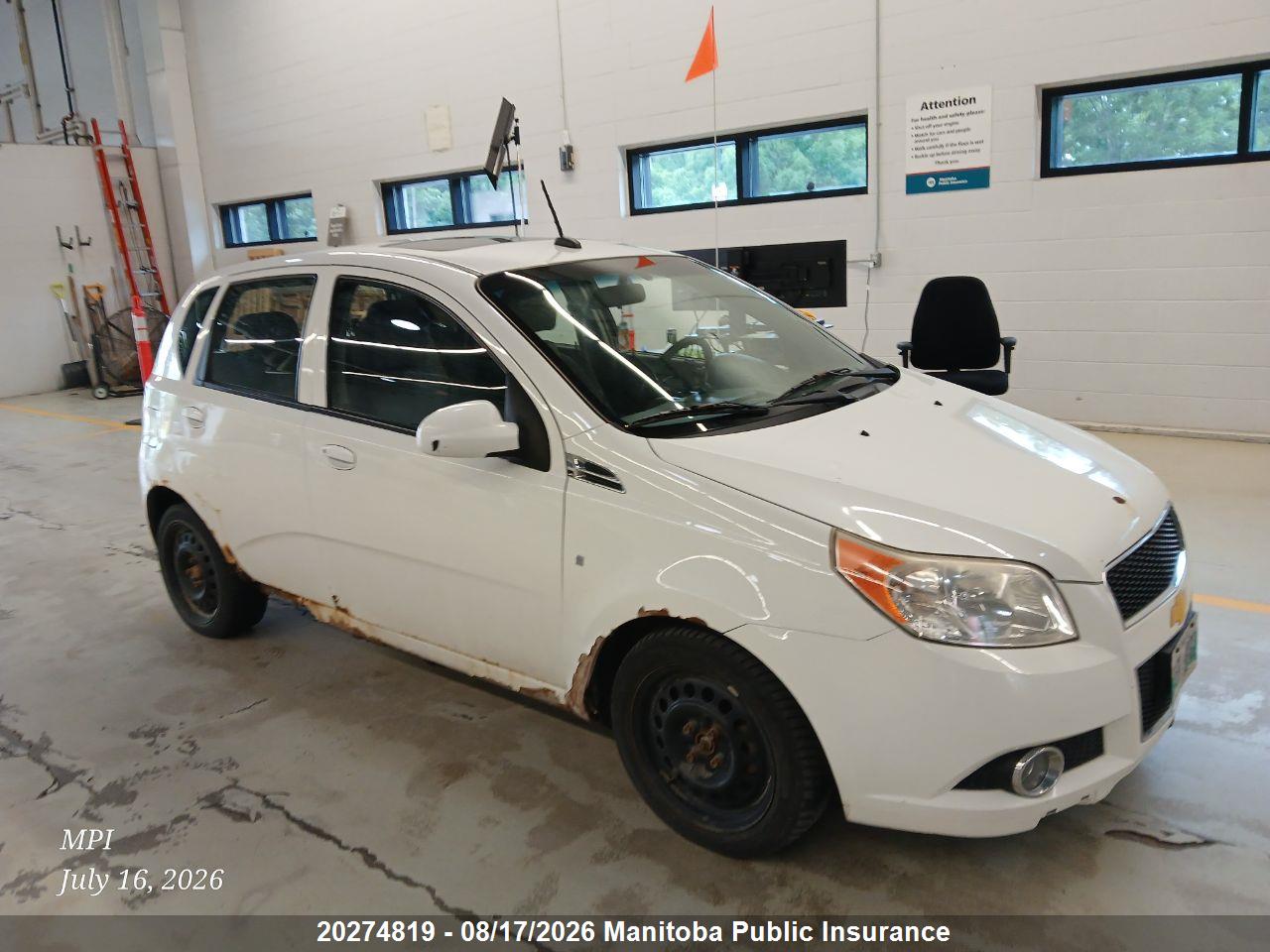 3G1TC6DE3AL111149 · 2010 CHEVROLET AVEO
