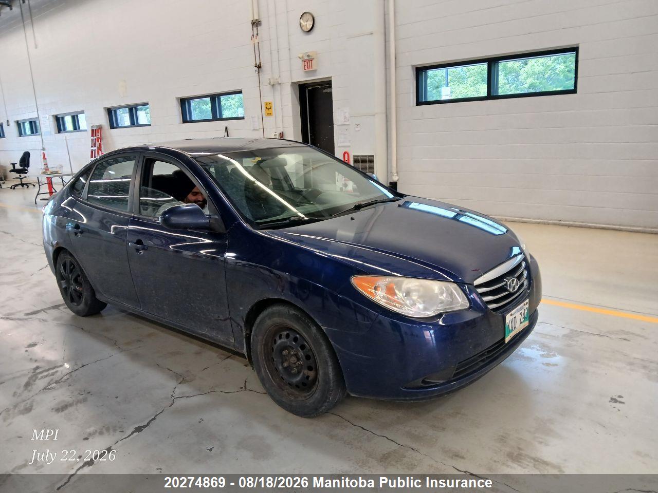KMHDU4BD8AU980273 · 2010 HYUNDAI ELANTRA GL