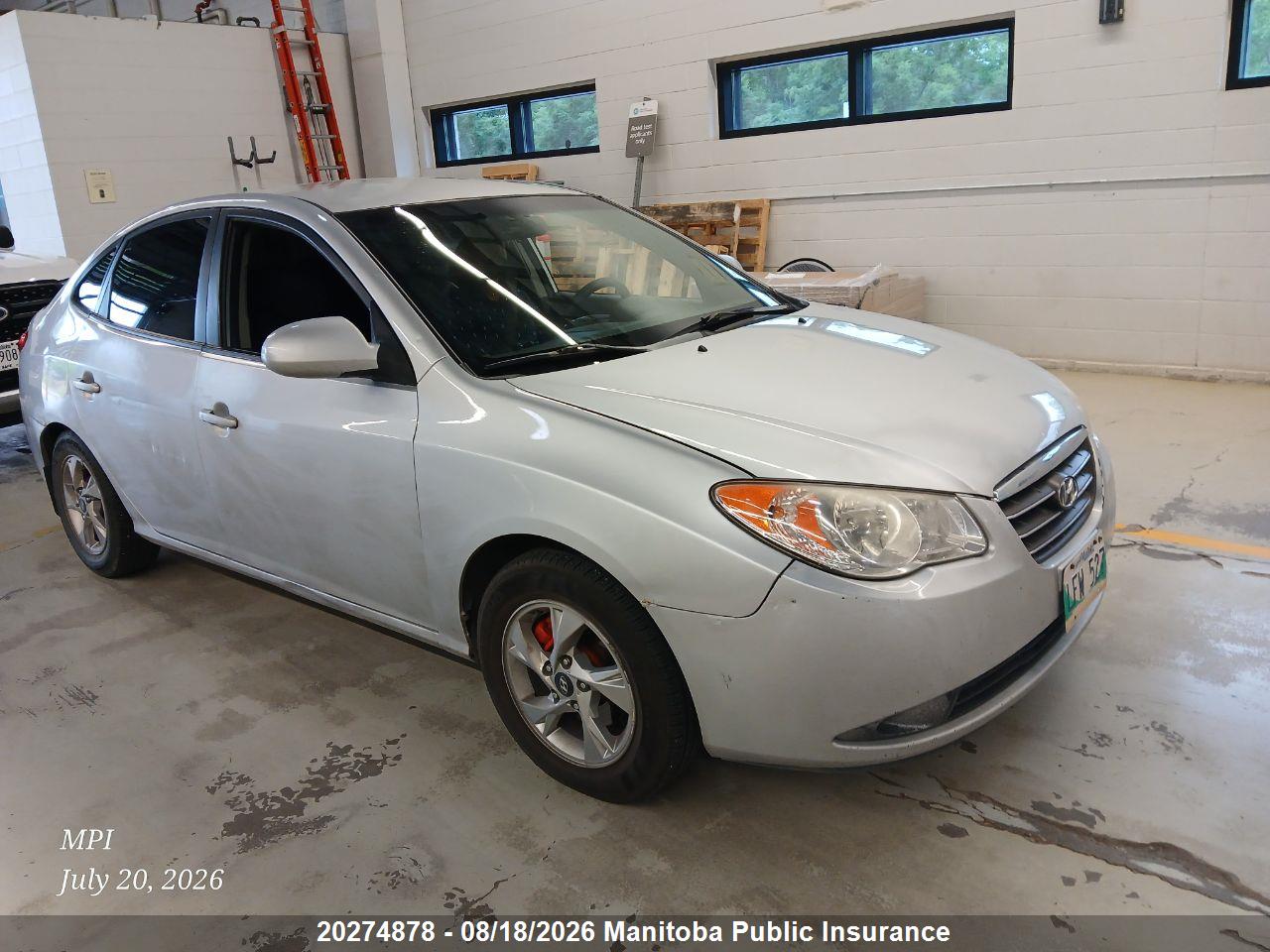 KMHDU45D88U365258 · 2008 HYUNDAI ELANTRA GL