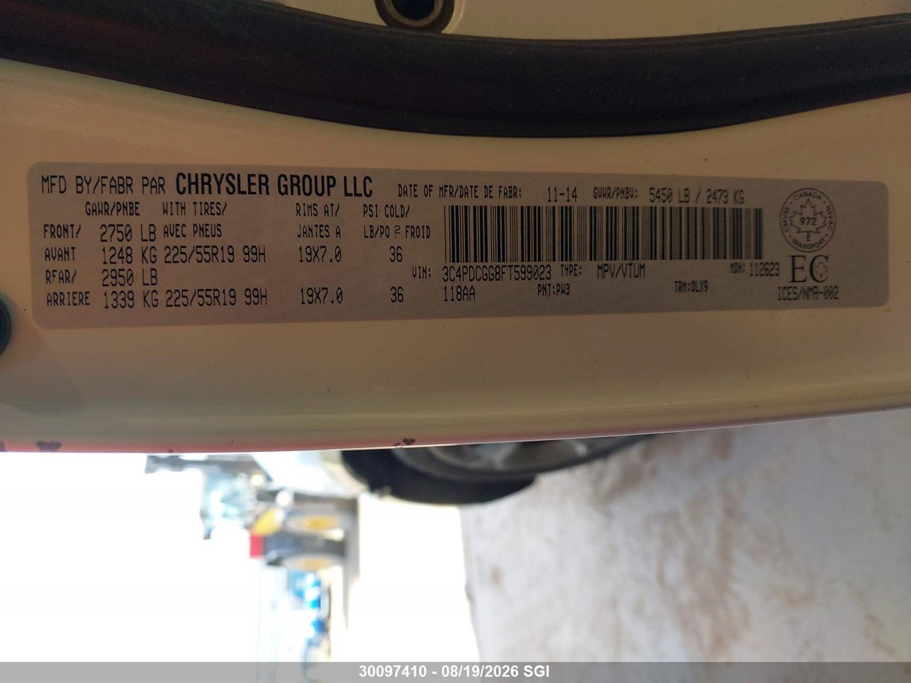 3C4PDCGG8FT599023 · 2015 DODGE JOURNEY CROSSROAD · 9/17