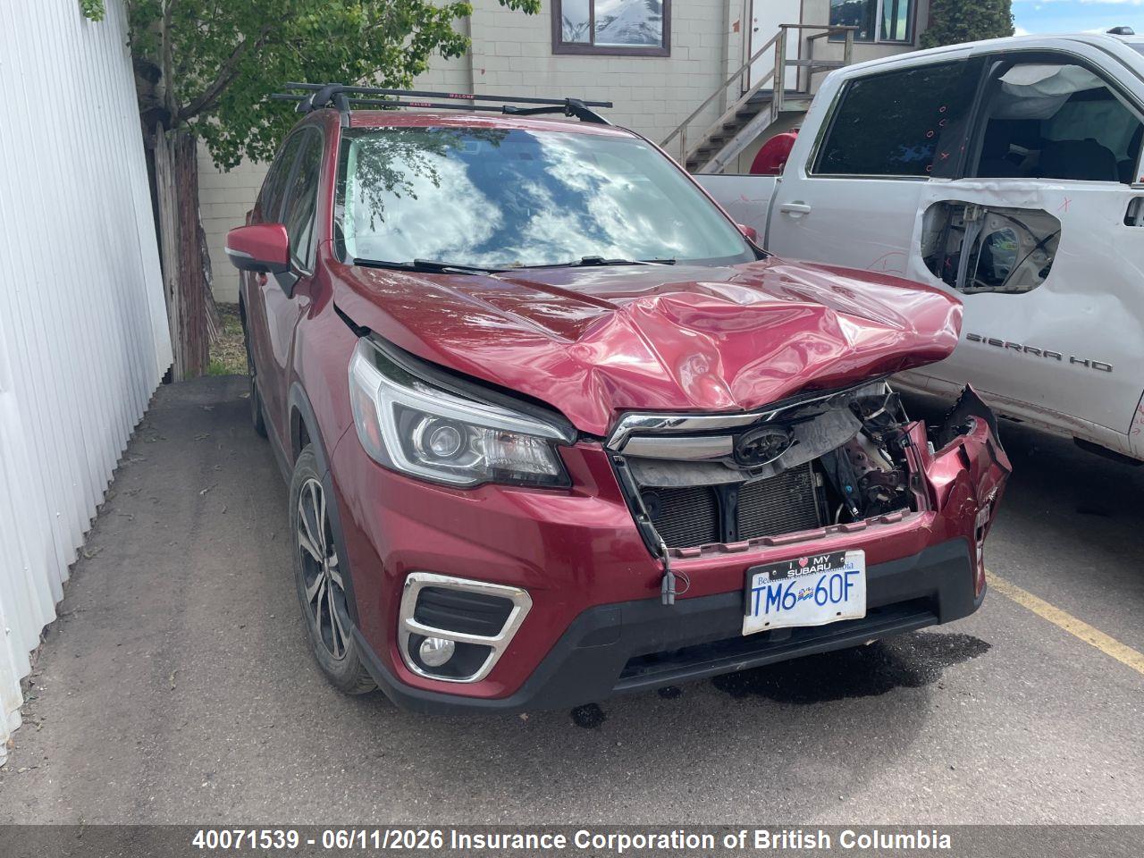 JF2SKEUC9KH531787 · 2019 SUBARU FORESTER LIMITED