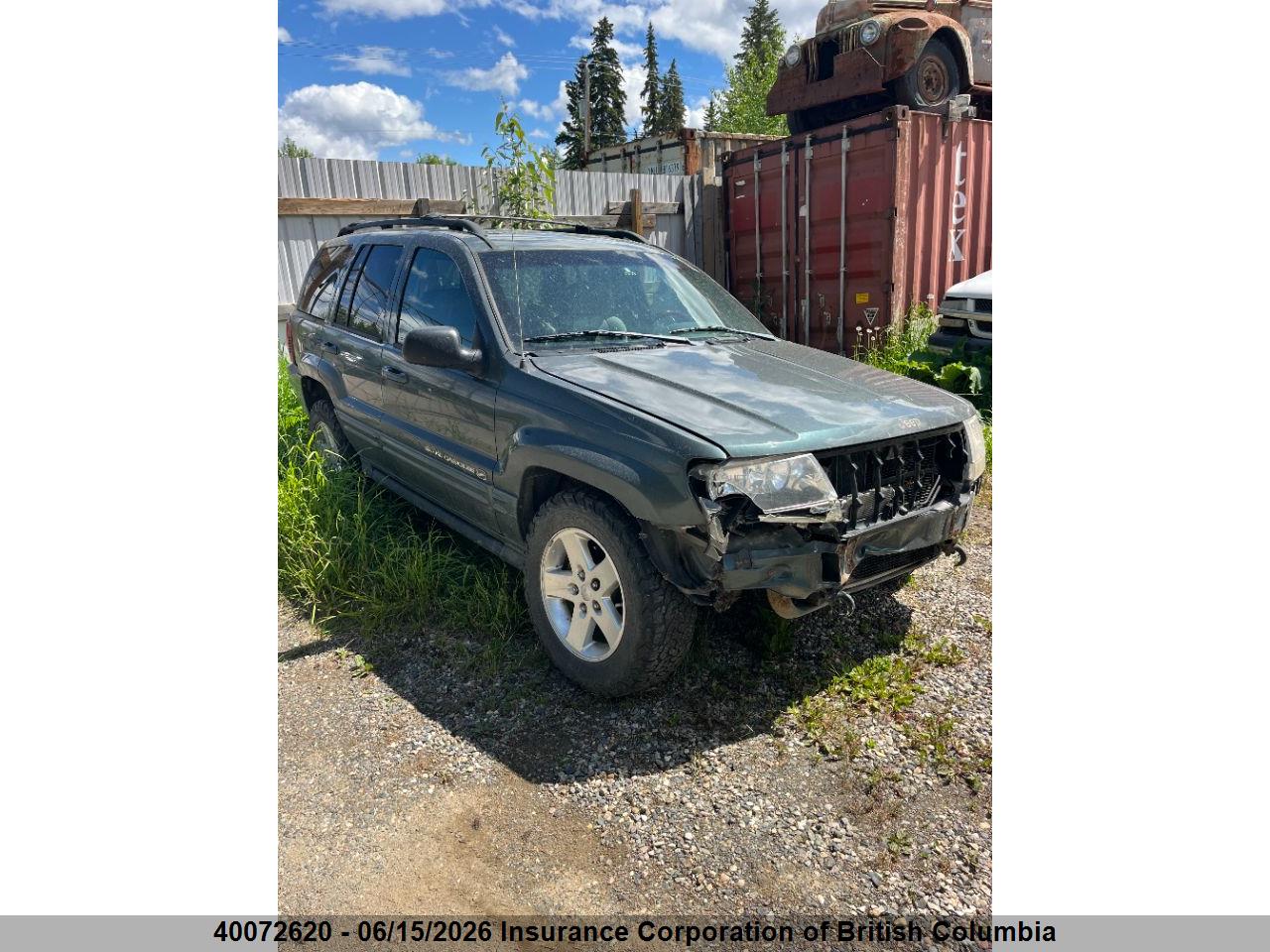 1J8GW68J43C615109 · 2003 JEEP GRAND CHEROKEE OVERLAND