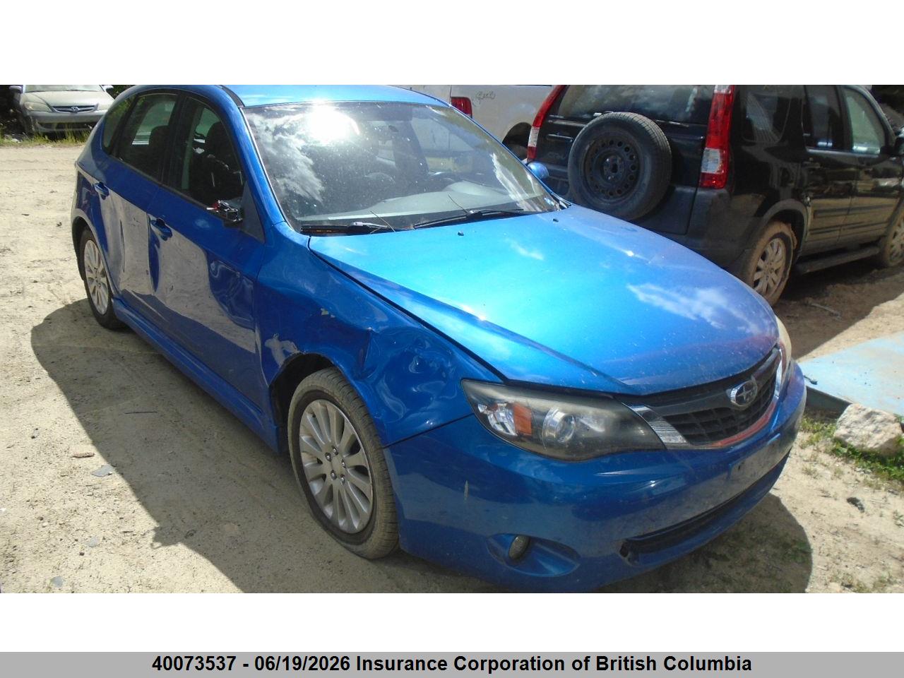 JF1GH62698G804589 · 2008 SUBARU IMPREZA 2.5I