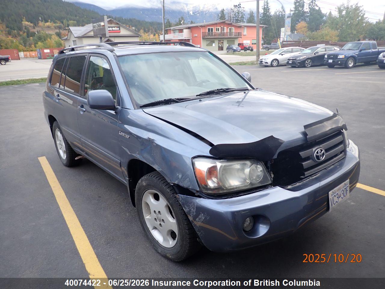 JTEEP21A250071725 · 2005 TOYOTA HIGHLANDER LIMITED