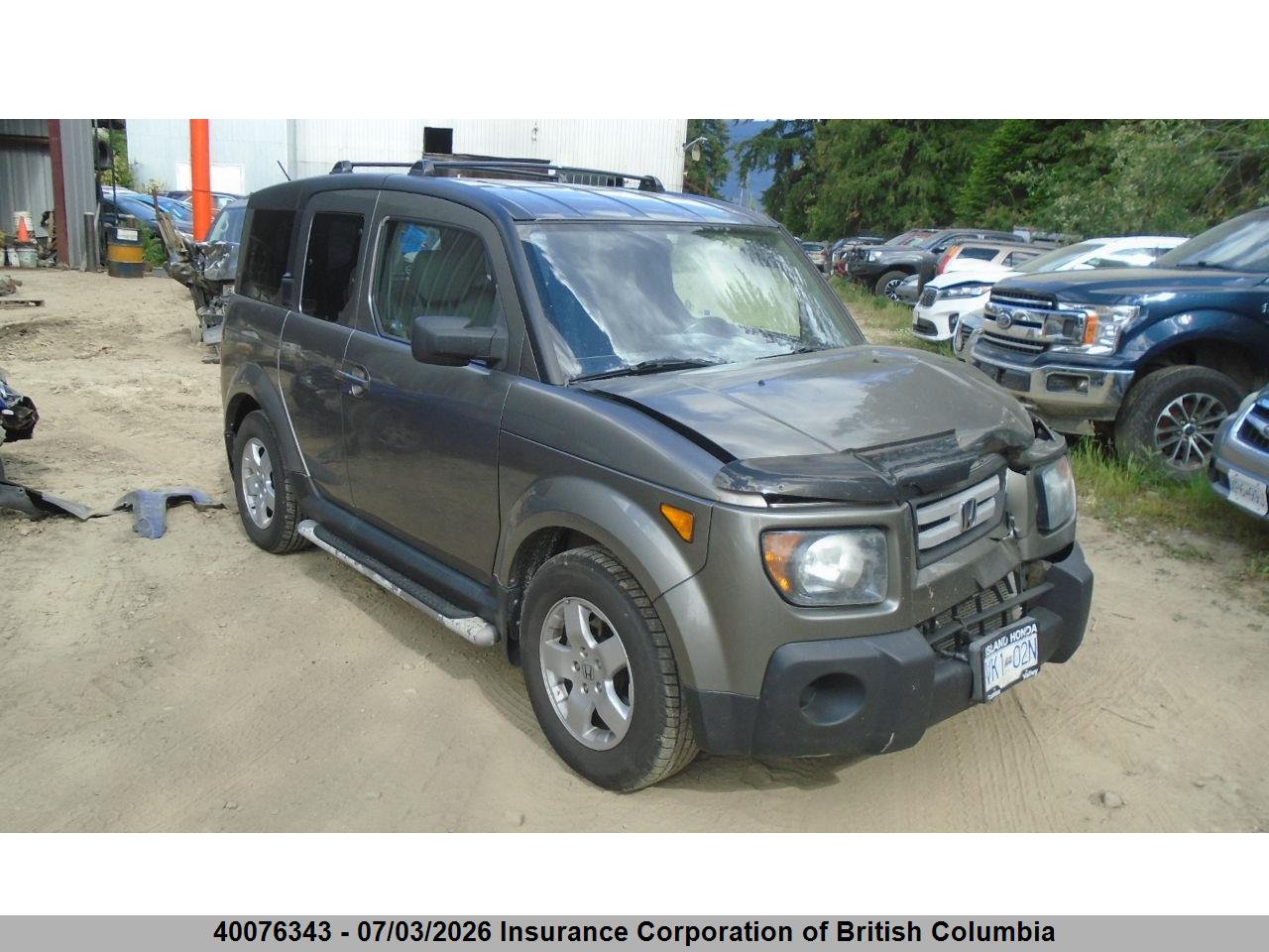 5J6YH28777L800368 · 2007 HONDA ELEMENT EX