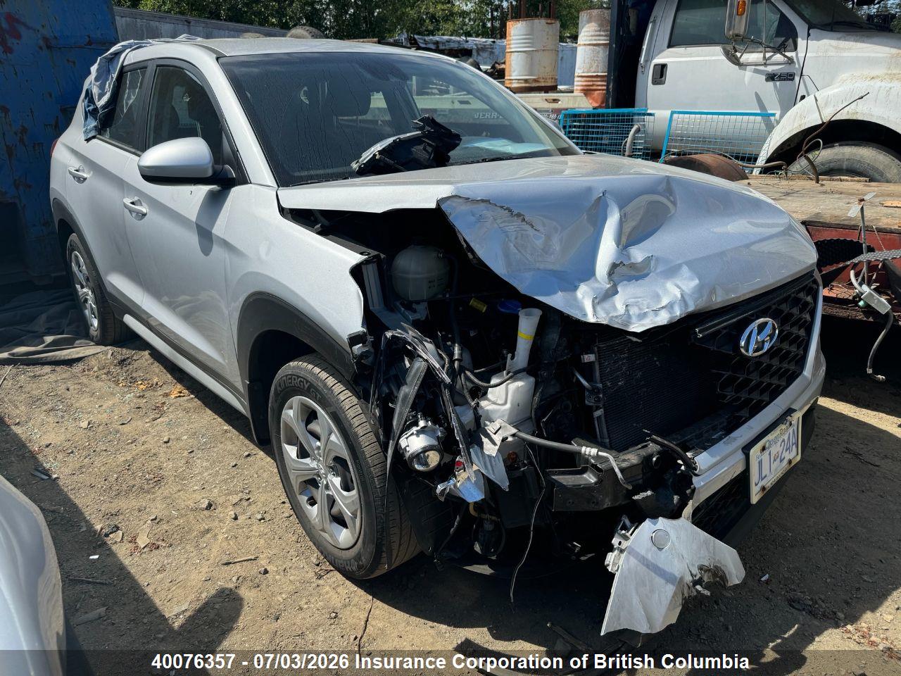 KM8J23A47KU024224 · 2019 HYUNDAI TUCSON SE