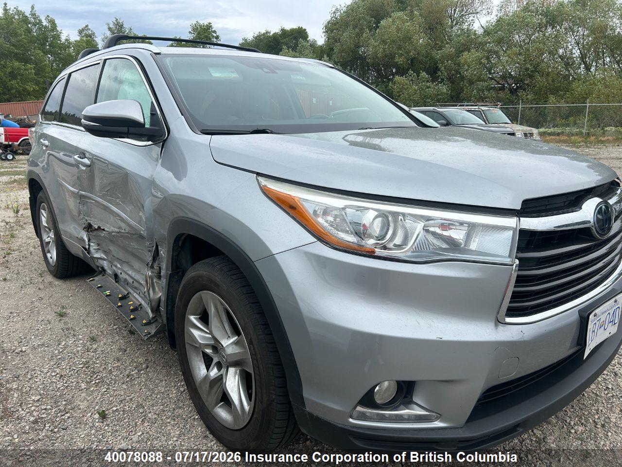 5TDDKRFH8FS185434 · 2015 TOYOTA HIGHLANDER LIMITED/LTD PLATINUM