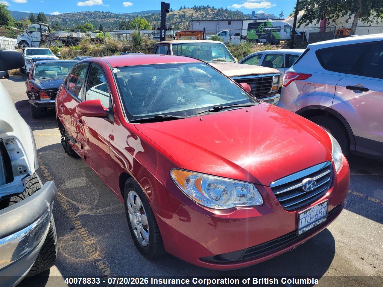 KMHDU45DX9U765128 · 2009 HYUNDAI ELANTRA GLS/SE