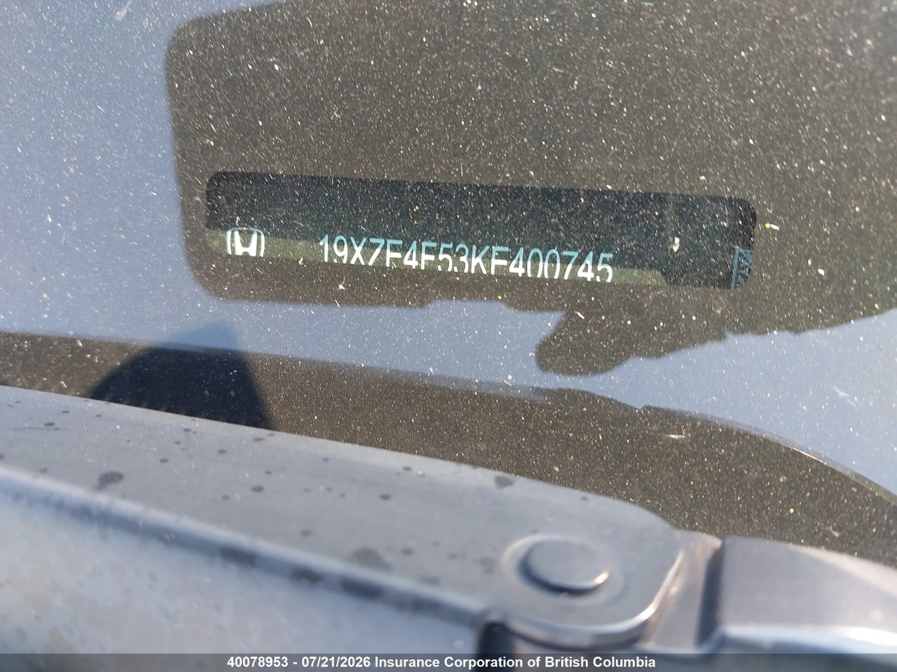 19XZE4F53KE400745 · 2019 HONDA INSIGHT EX · 9/21