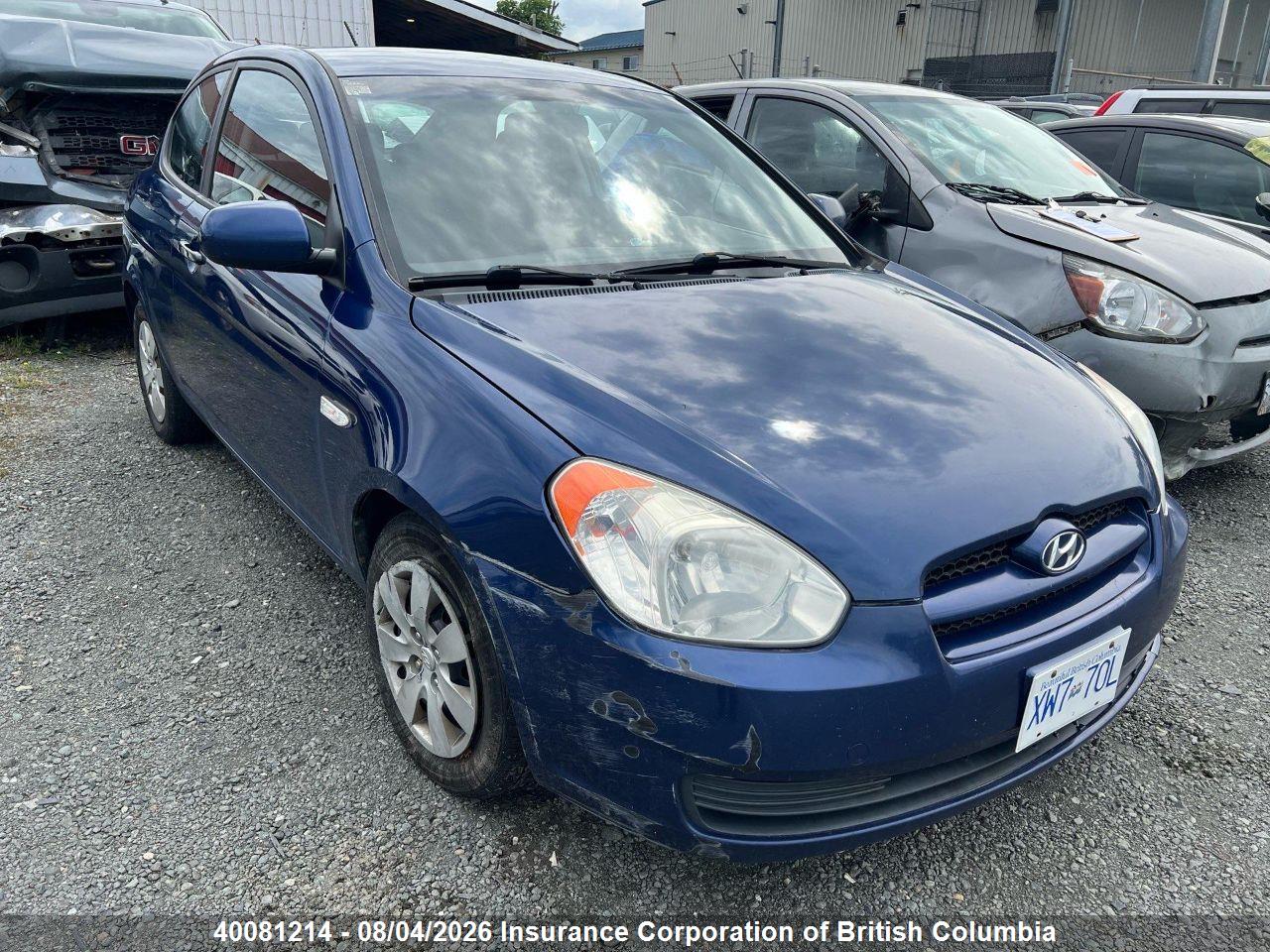 KMHCN3BC5AU167936 · 2010 HYUNDAI ACCENT SE