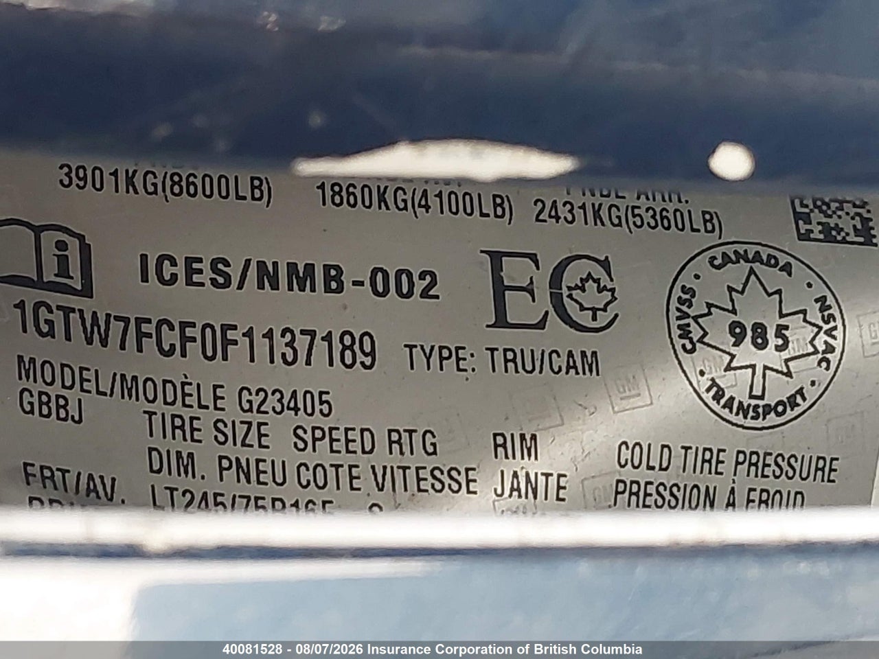 1GTW7FCF0F1137189 · 2015 GMC SAVANA G2500 · 9/22