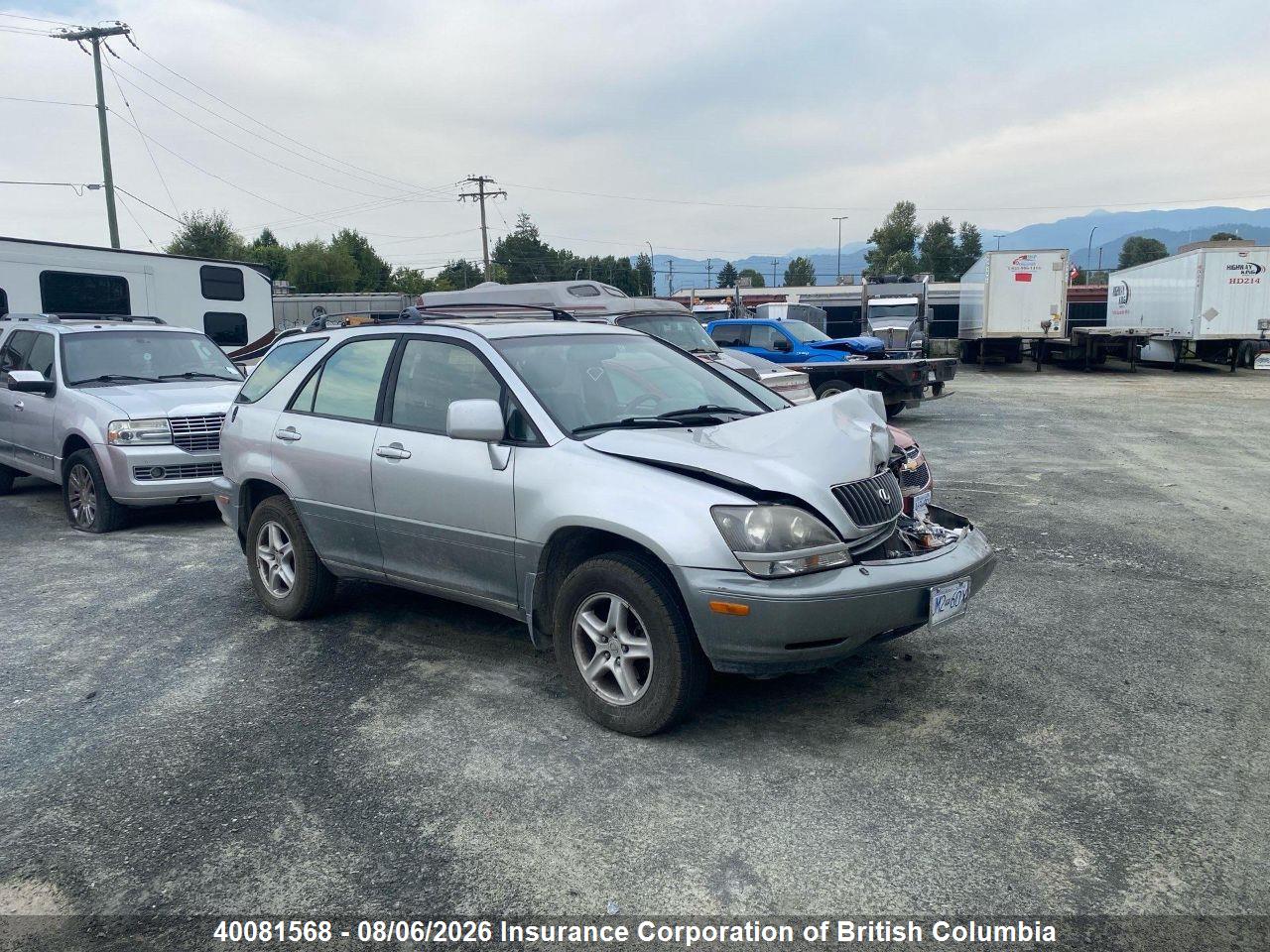 JT6HF10U2X0020343 · 1999 LEXUS RX 300