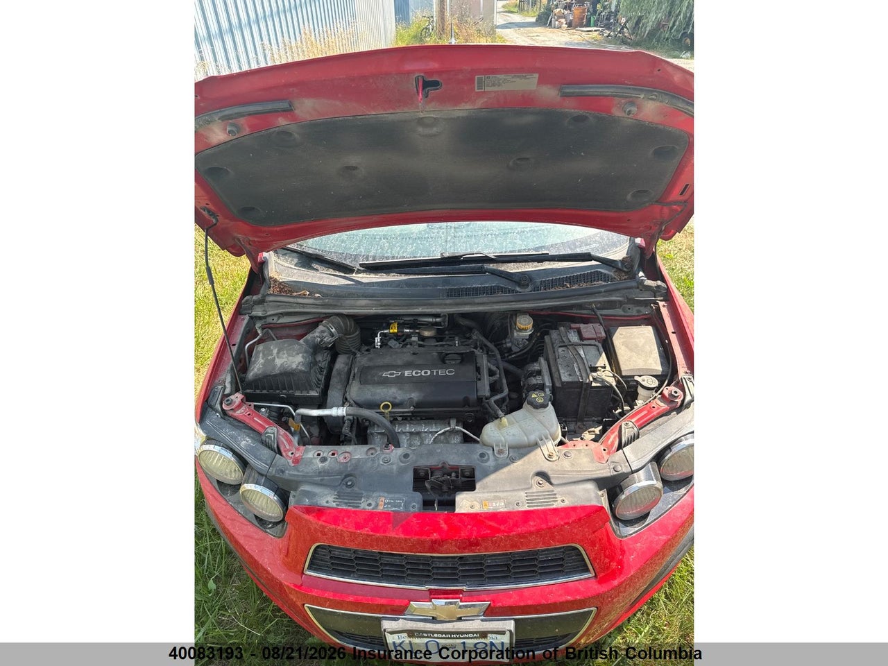 1G1JB6EH6C4149955 · 2012 CHEVROLET SONIC · 9/12