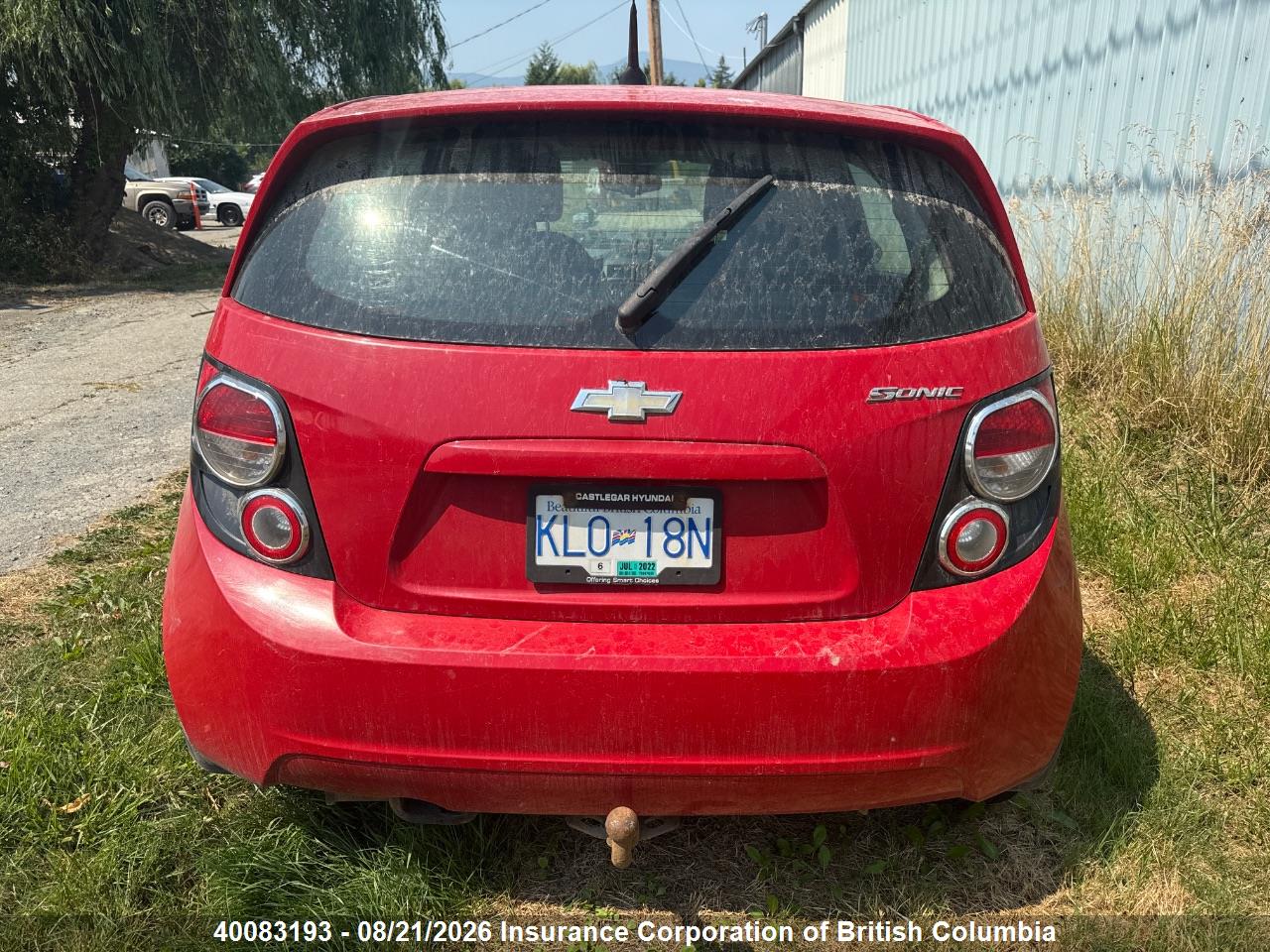 1G1JB6EH6C4149955 · 2012 CHEVROLET SONIC · 12/12