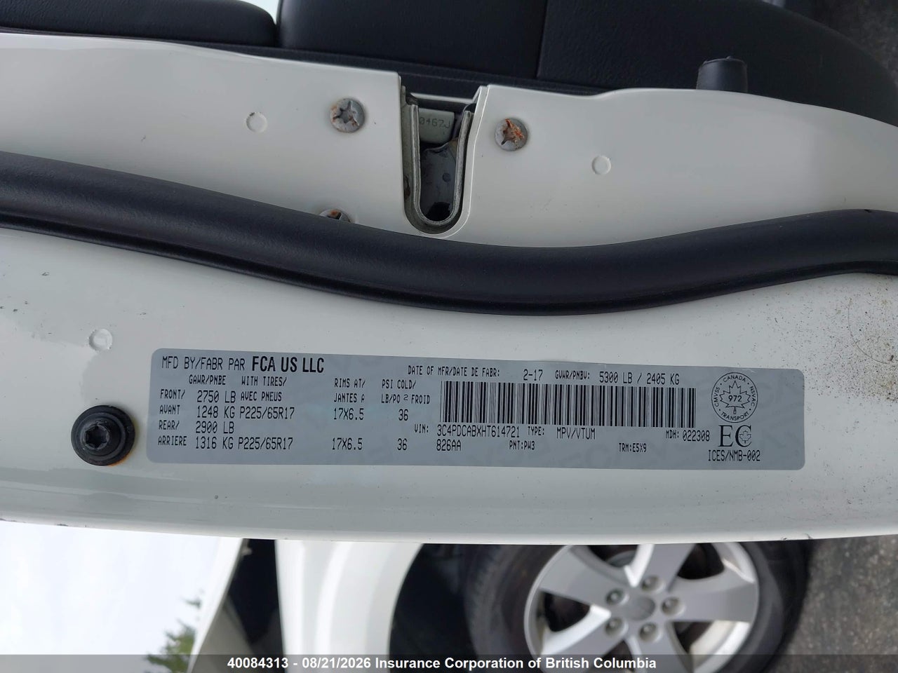 3C4PDCABXHT614721 · 2017 DODGE JOURNEY SE · 9/18