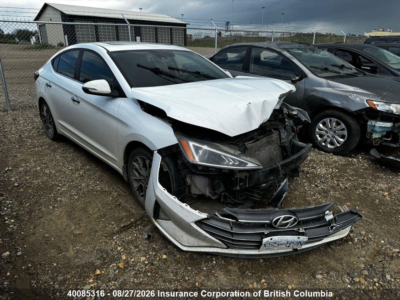KMHD84LF5LU917381 · 2020 HYUNDAI ELANTRA LUXURY