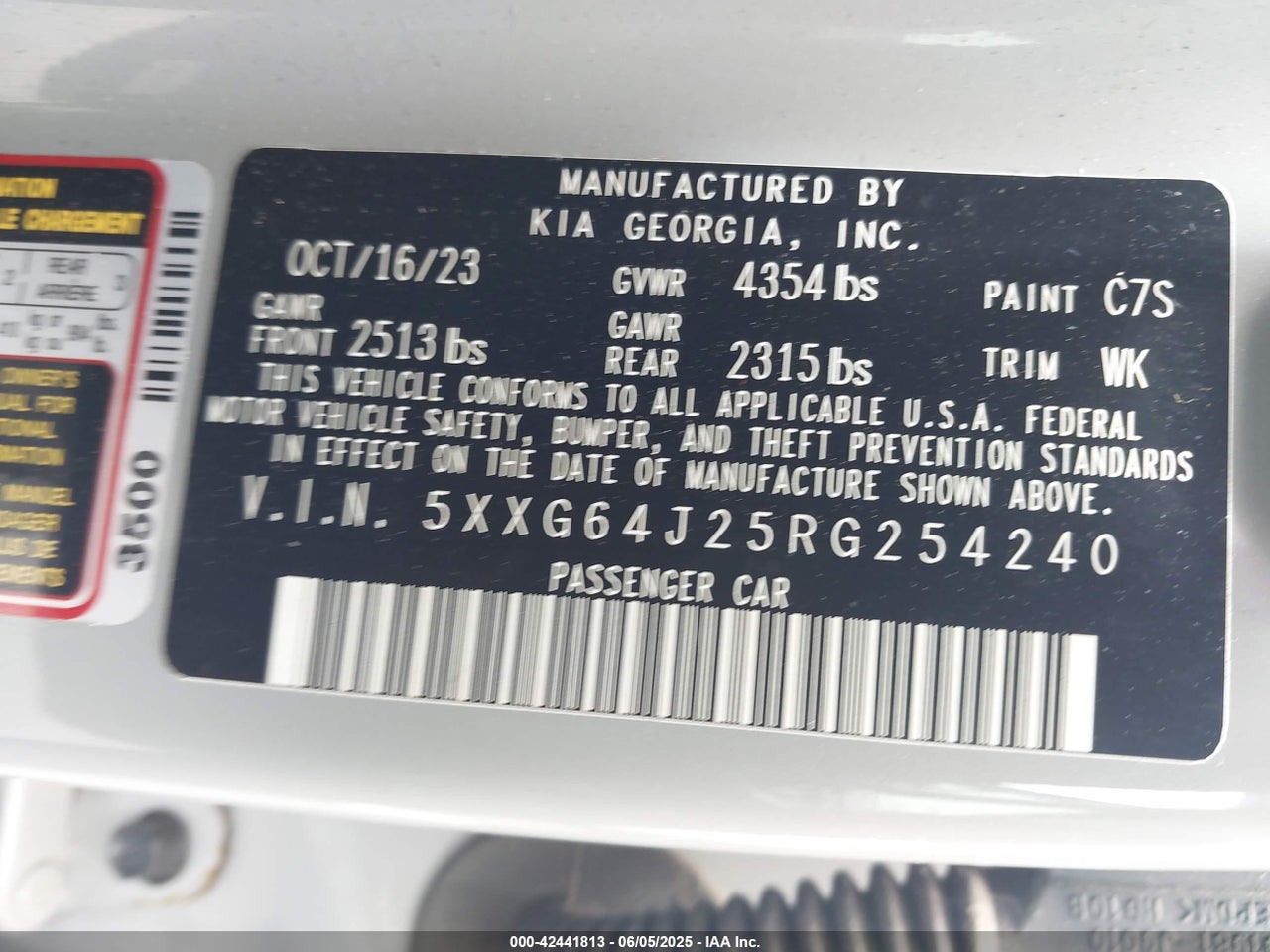 5XXG64J25RG****** · 2024 KIA K5 GT-LINE · 9/11