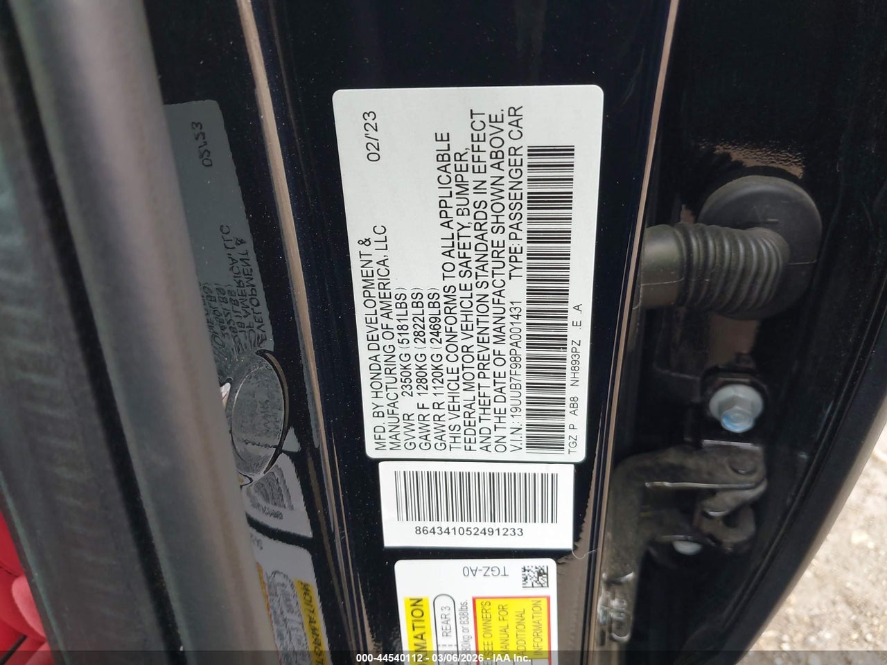 2023 ACURA TLX TYPE S - HP WHEEL AND TIRE · 9/11